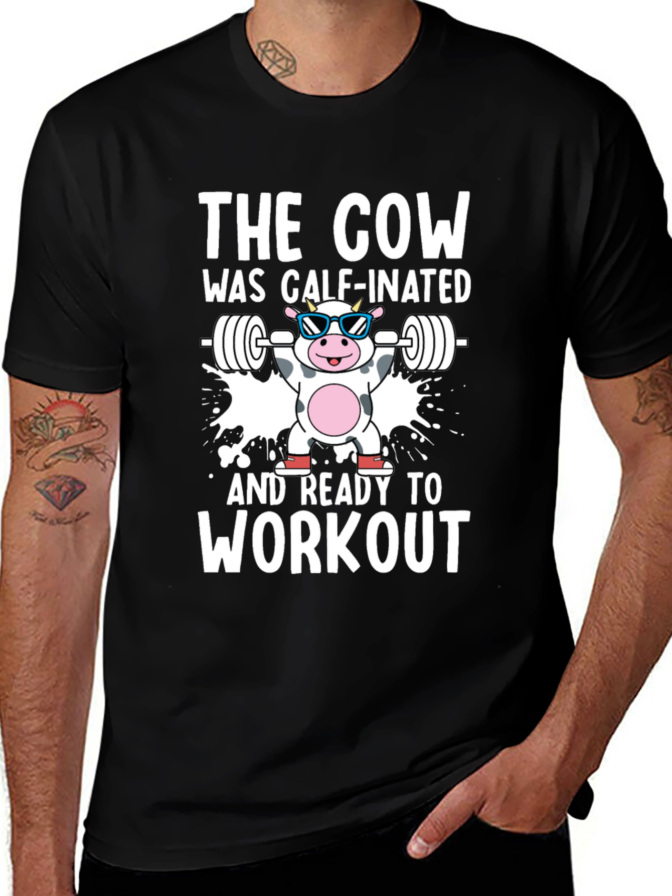 Variant 23 of Cow Calf-inated Workout Graphic Tee