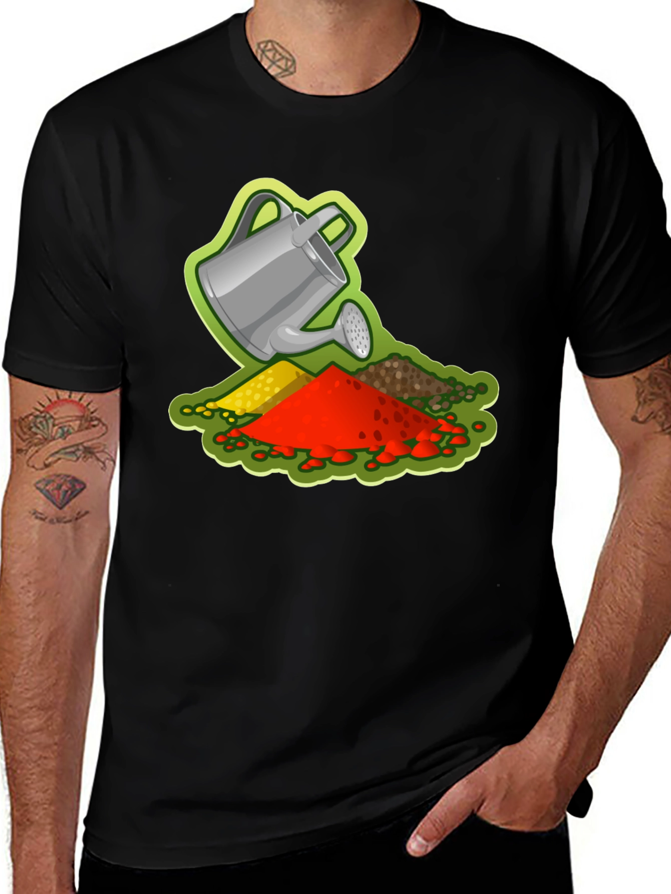 Variant 9 of Gardener's Delight T-Shirt - Watering Can Design