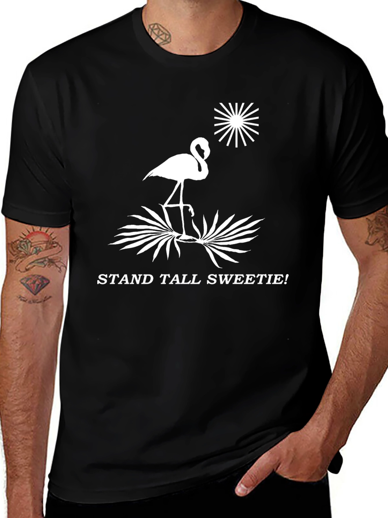 Stand Tall Sweetie Flamingo Graphic Tee
