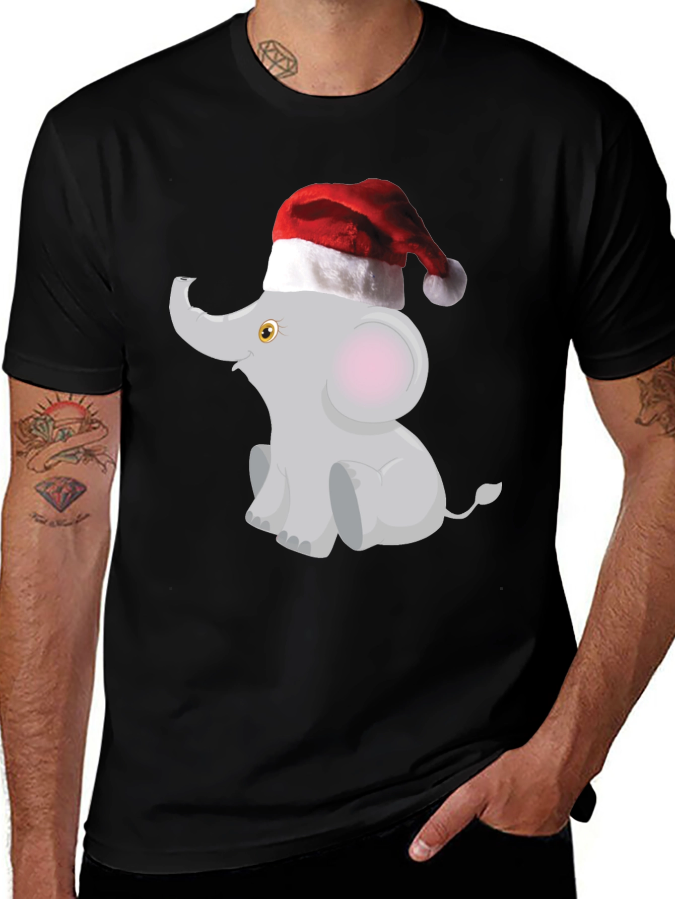 Variant 9 of Festive Elephant Tee - Holiday Cheer!