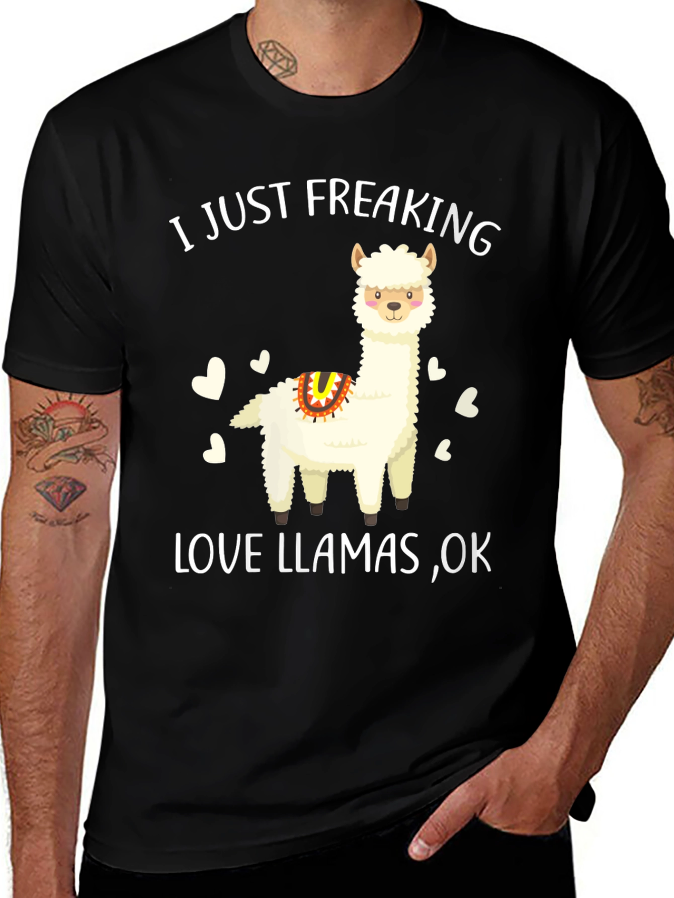 Variant 22 of Funny Llama Graphic T-Shirt - Love Llamas