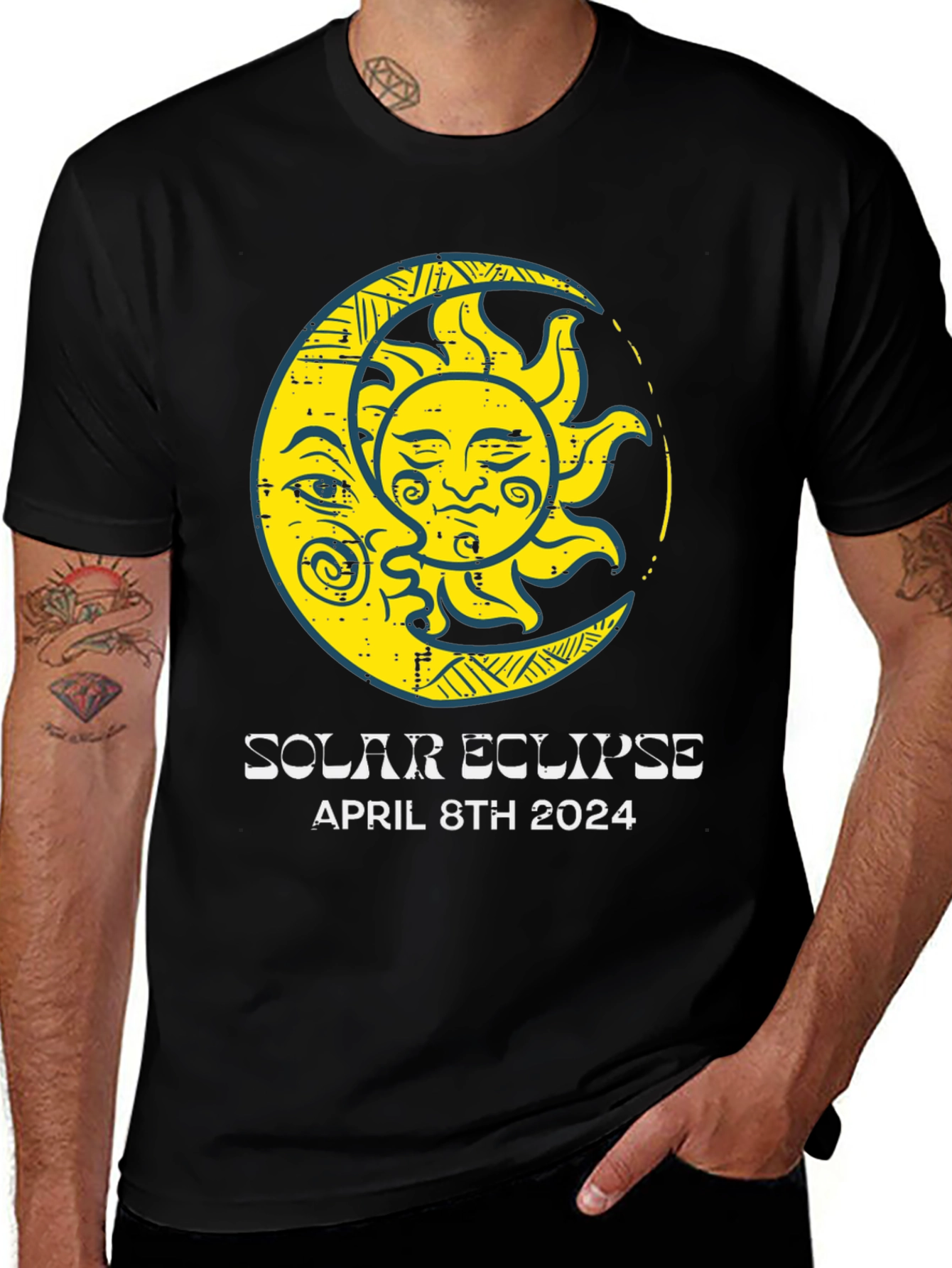 Variant 22 of Solar Eclipse April 8th 2024 Graphic Tee