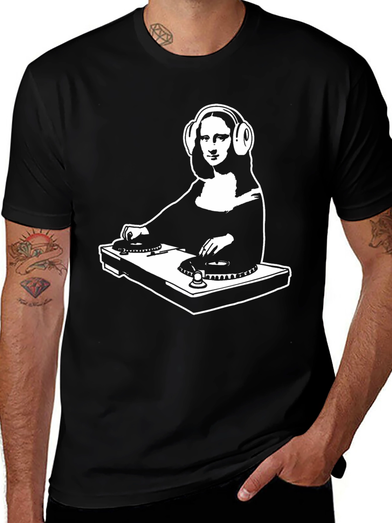 Variant 2 of DJ Mona Lisa Graphic Tee - Stylish Music Lover's T-Shirt