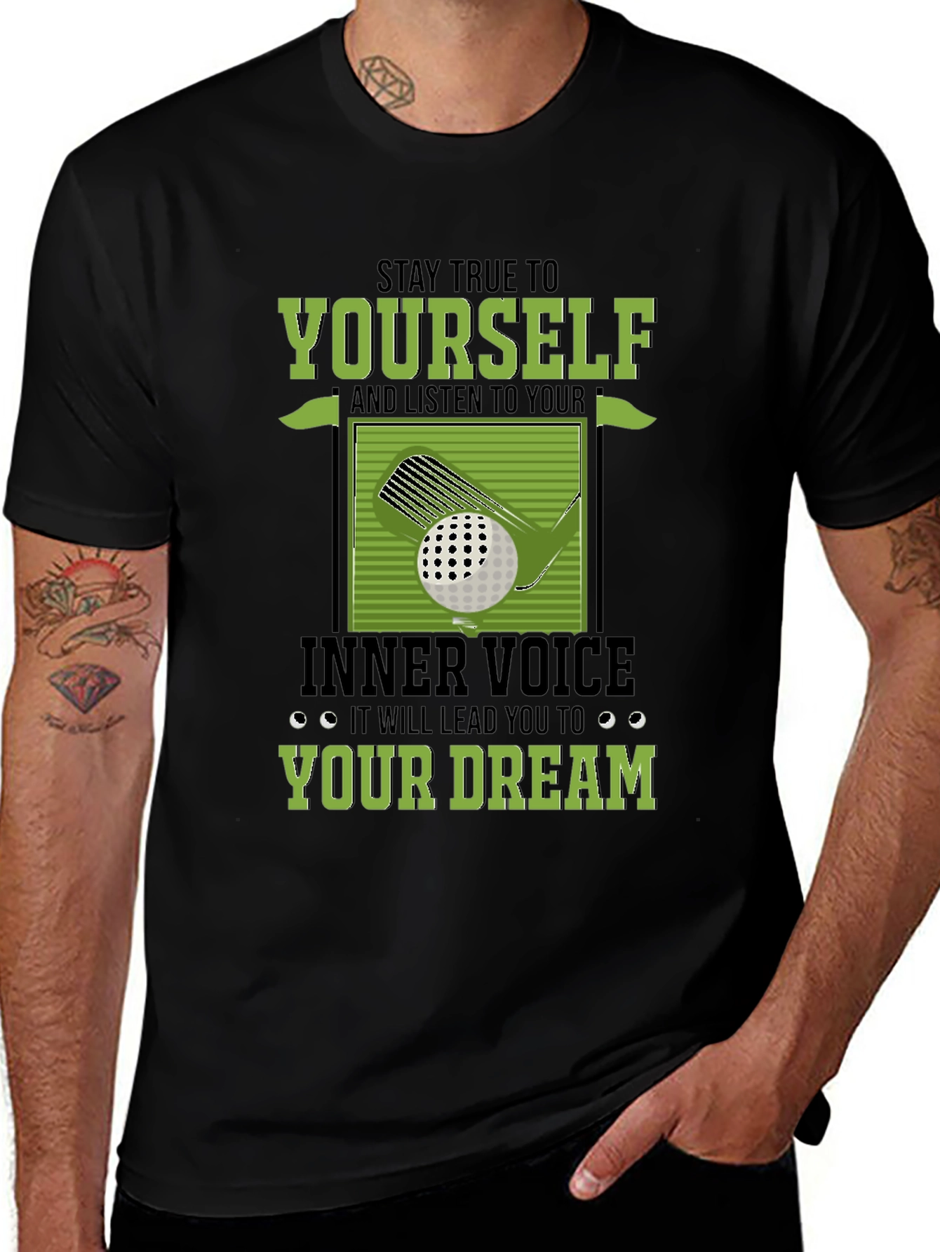 Variant 13 of Stay True Golf T-Shirt - Inner Voice & Dream Tee