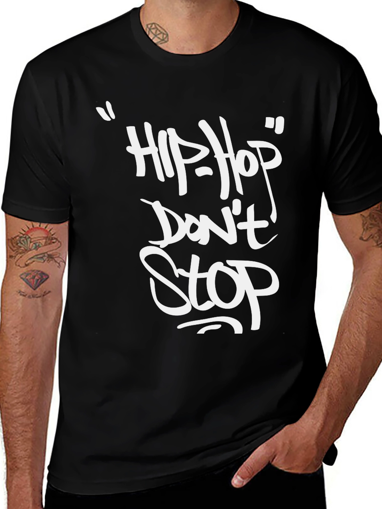 Variant 22 of Hip-Hop Don't Stop Black T-Shirt