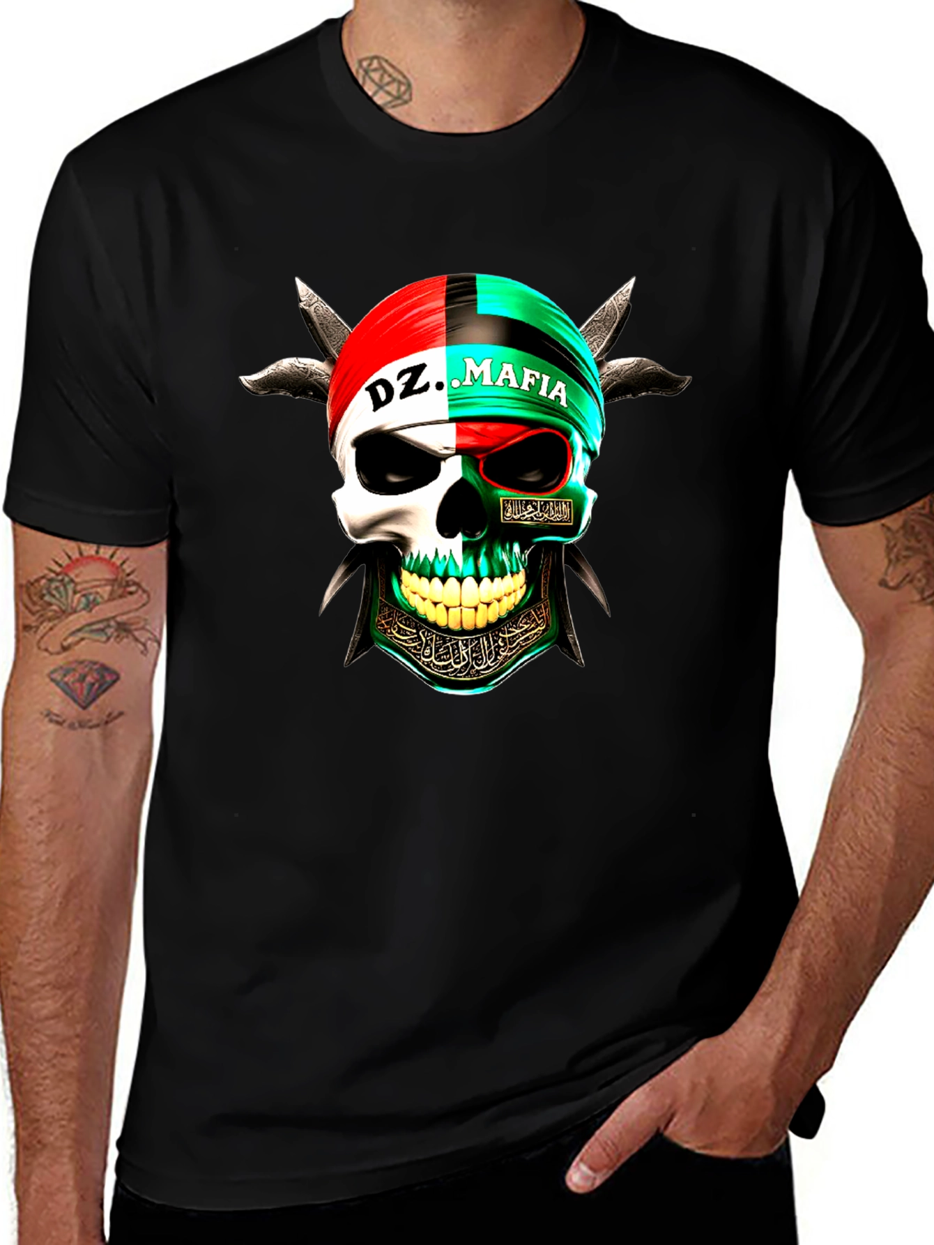 Variant 30 of DZ Mafia Skull Graphic Tee