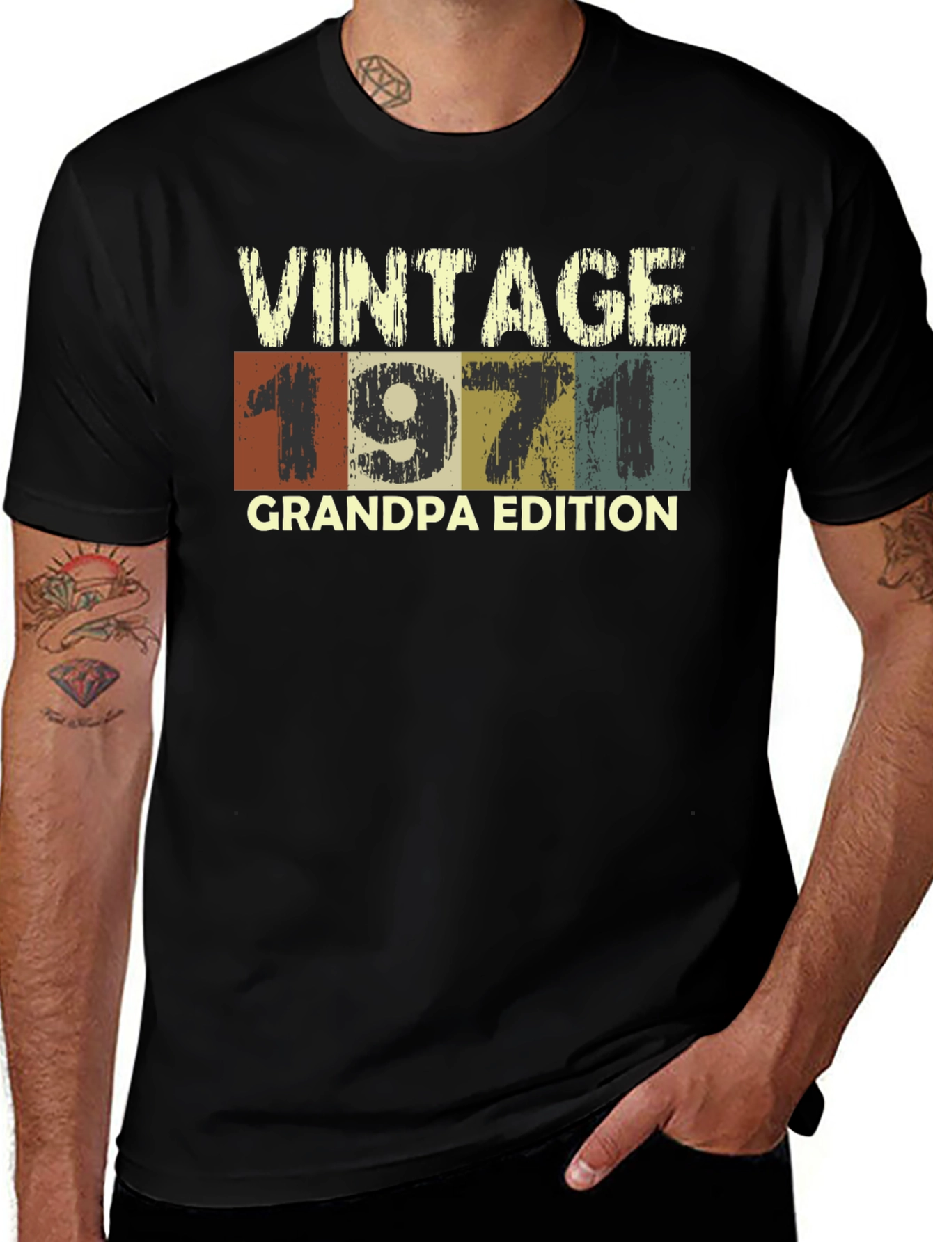 Variant 17 of Vintage 1971 Grandpa Edition Graphic T-Shirt