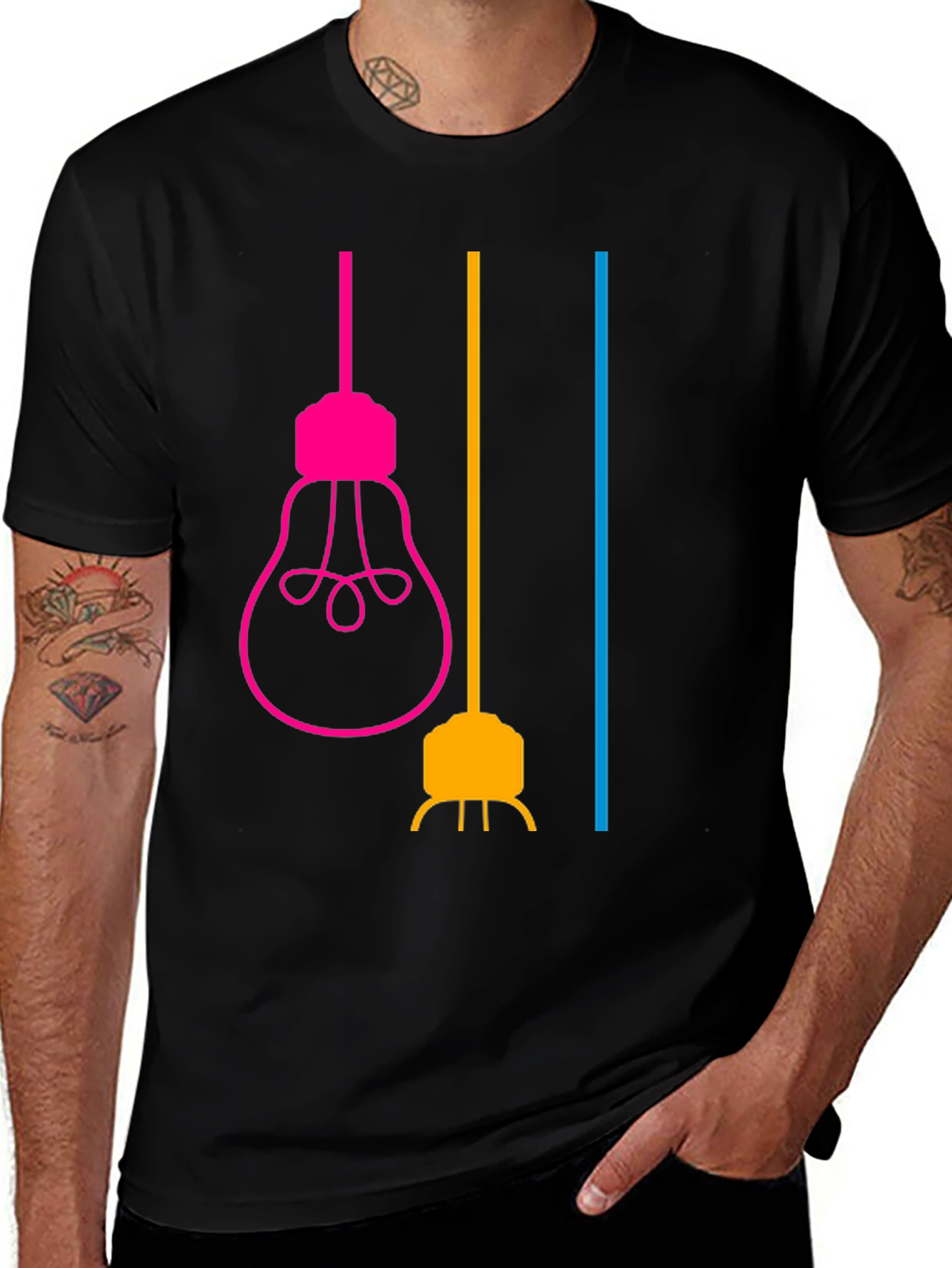 Variant 10 of Modern Lightbulb Graphic T-Shirt - Stylish & Unique