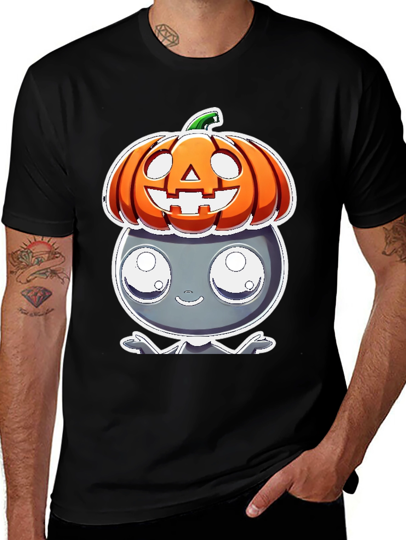 Variant 21 of Cute Cartoon Halloween Pumpkin Character Tee