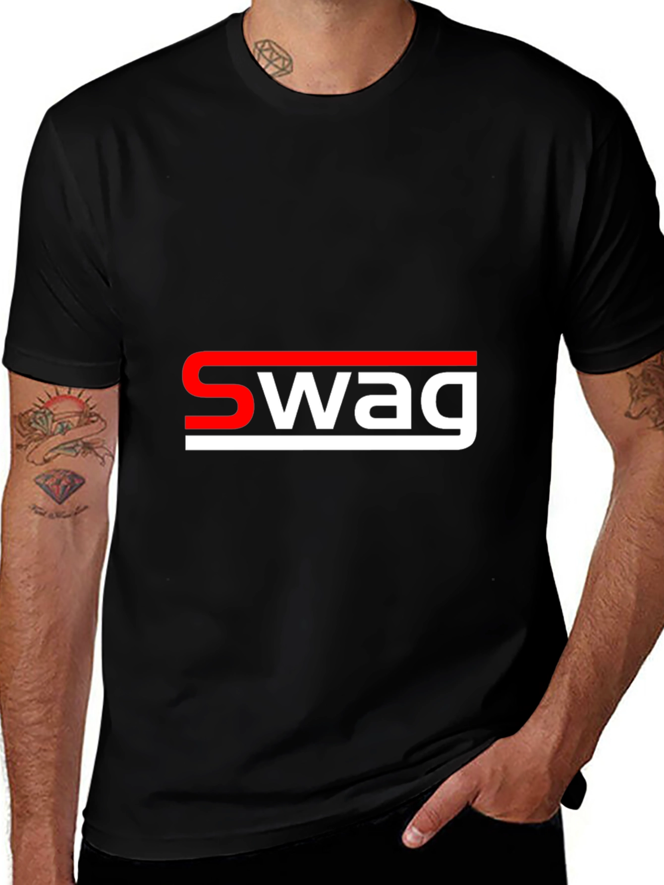 Variant 28 of Swag Graphic T-Shirt - Cool Style Black Tee