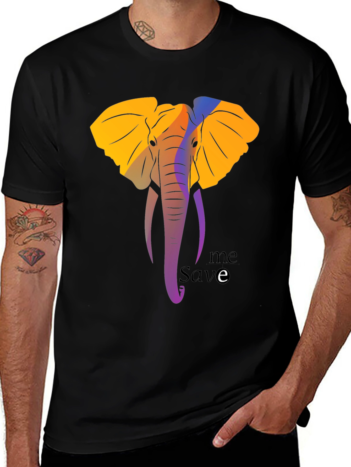 Variant 18 of Save Me Elephant Graphic T-Shirt