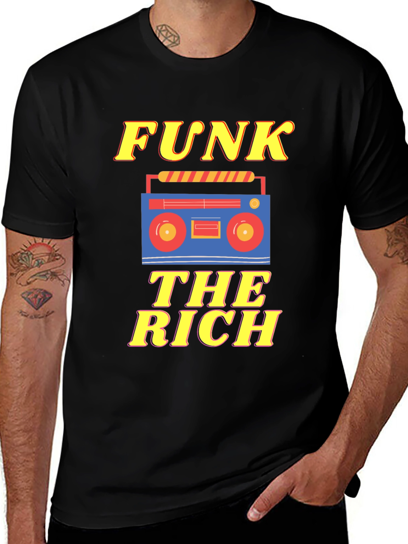 Variant 29 of Funk The Rich Graphic Tee - Retro Style