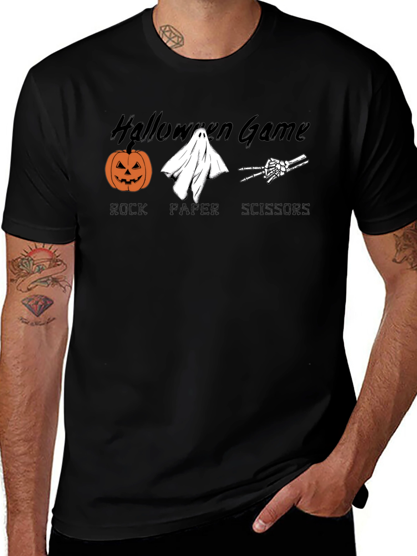 Halloween Game Rock Paper Scissors T-Shirt