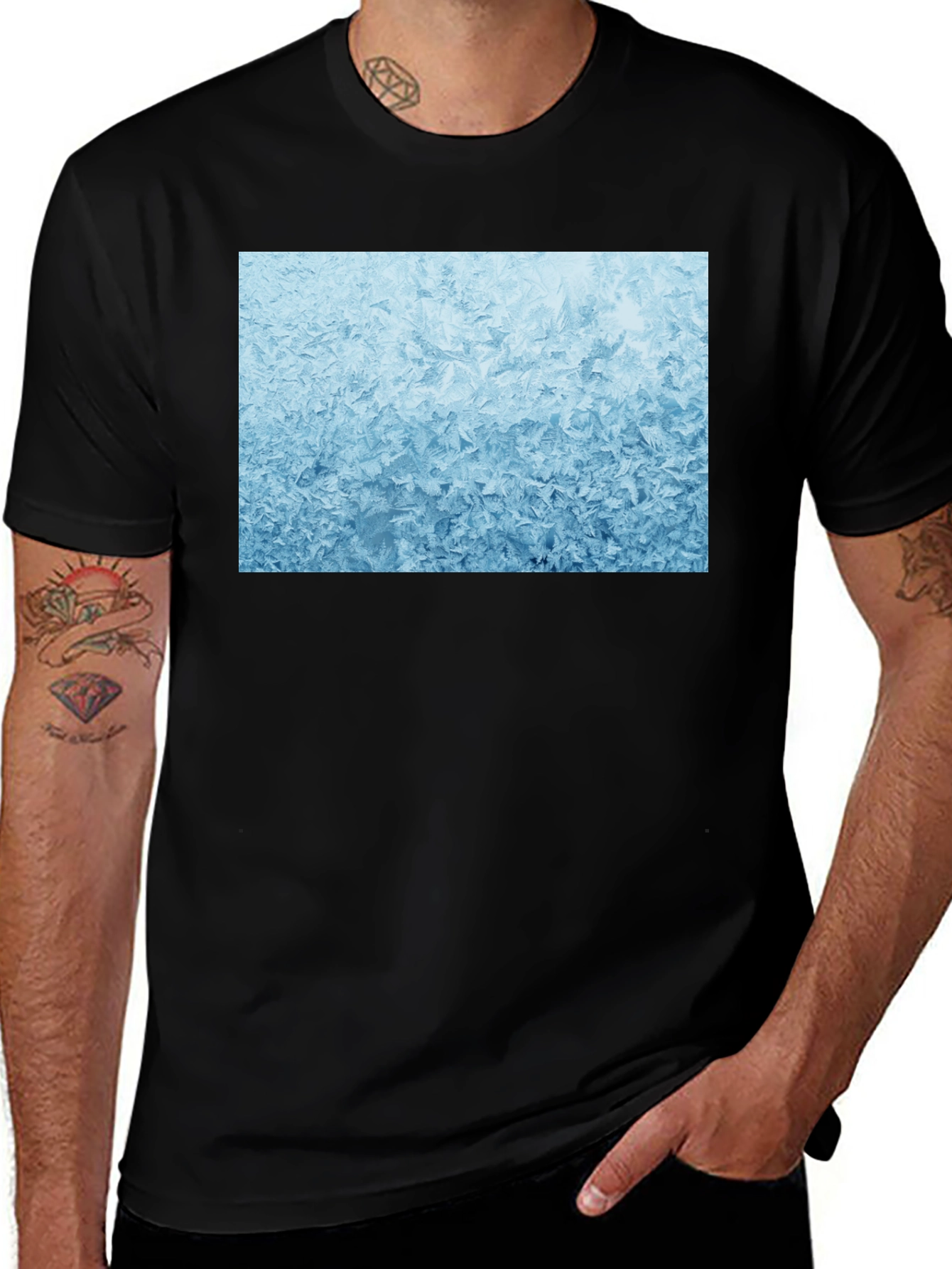 Variant 9 of Icy Blue Patterned T-Shirt