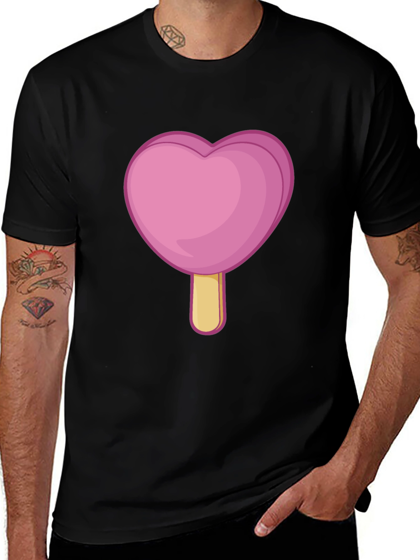 Variant 18 of Heart Ice Cream T-Shirt - Cool Graphic Tee
