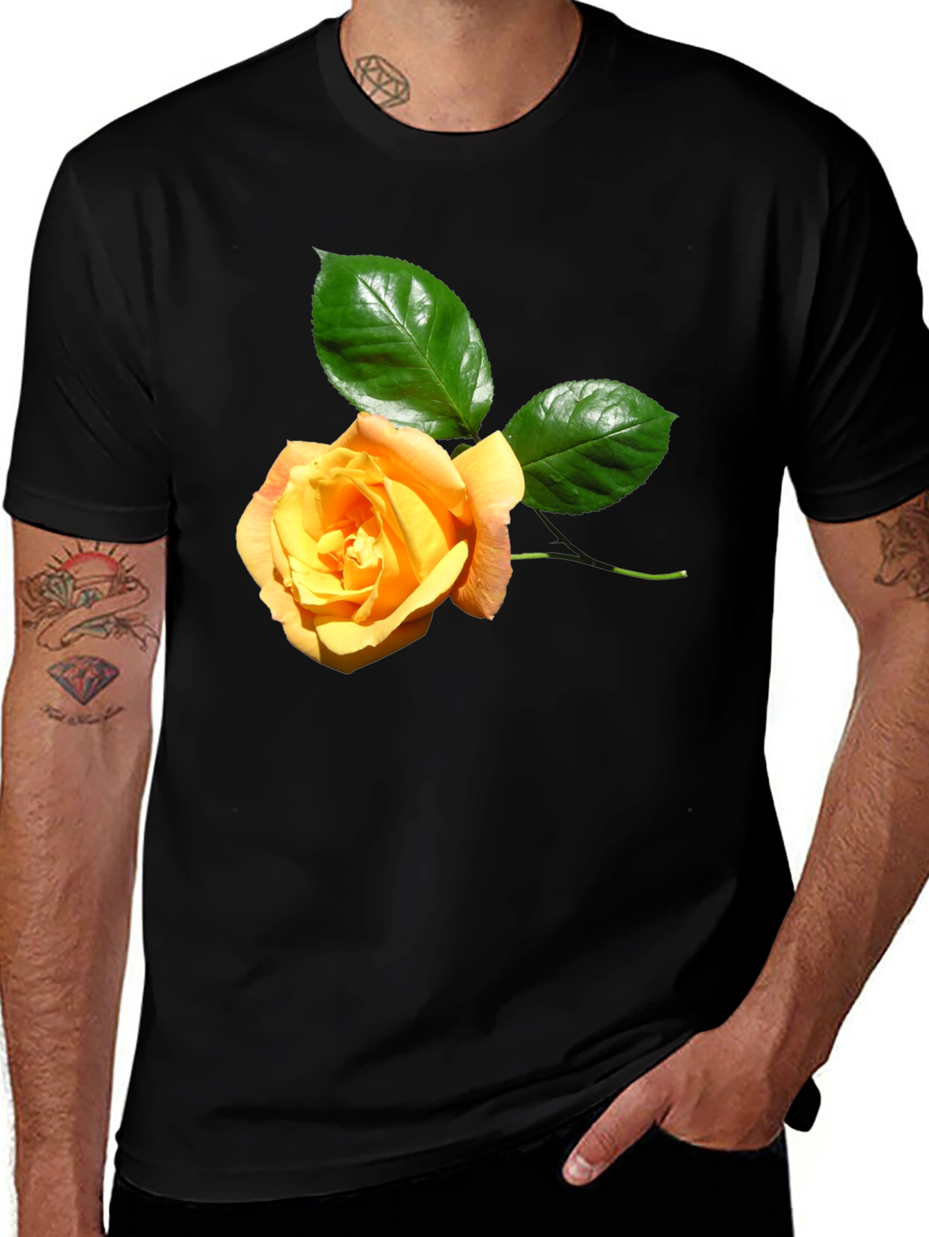 Variant 25 of Rose Graphic Tee - Stylish Floral T-Shirt
