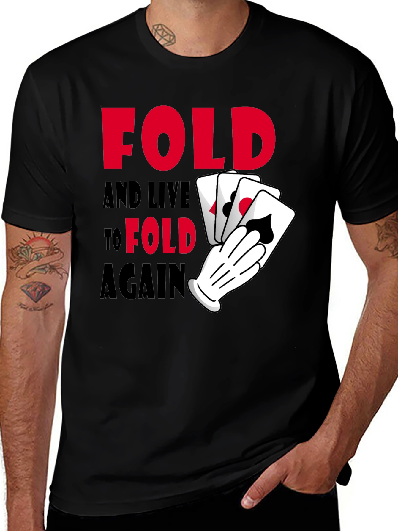 Variant 27 of Fold Again Poker Graphic T-Shirt