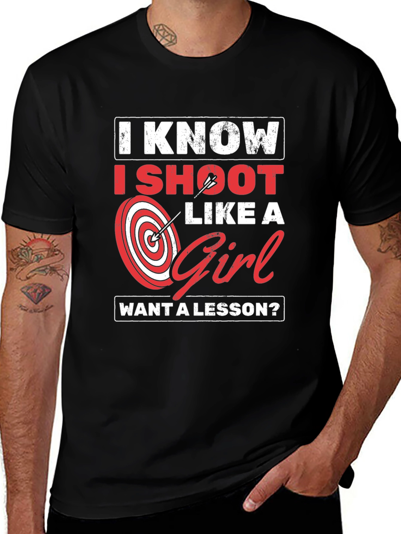 Variant 28 of I Know I Shoot Like A Girl T-Shirt