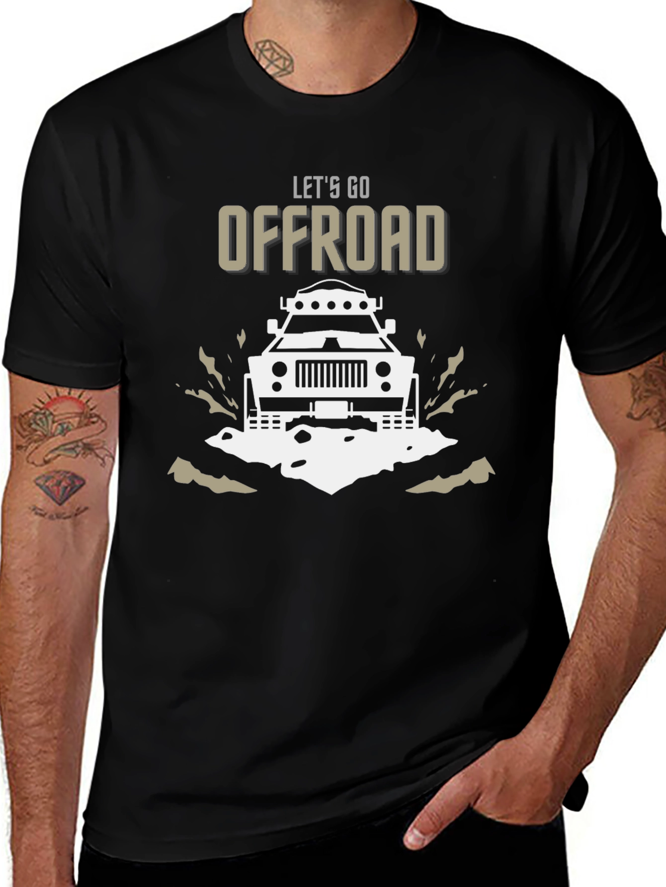 Variant 5 of Let's Go Offroad Tee - Adventure Awaits!