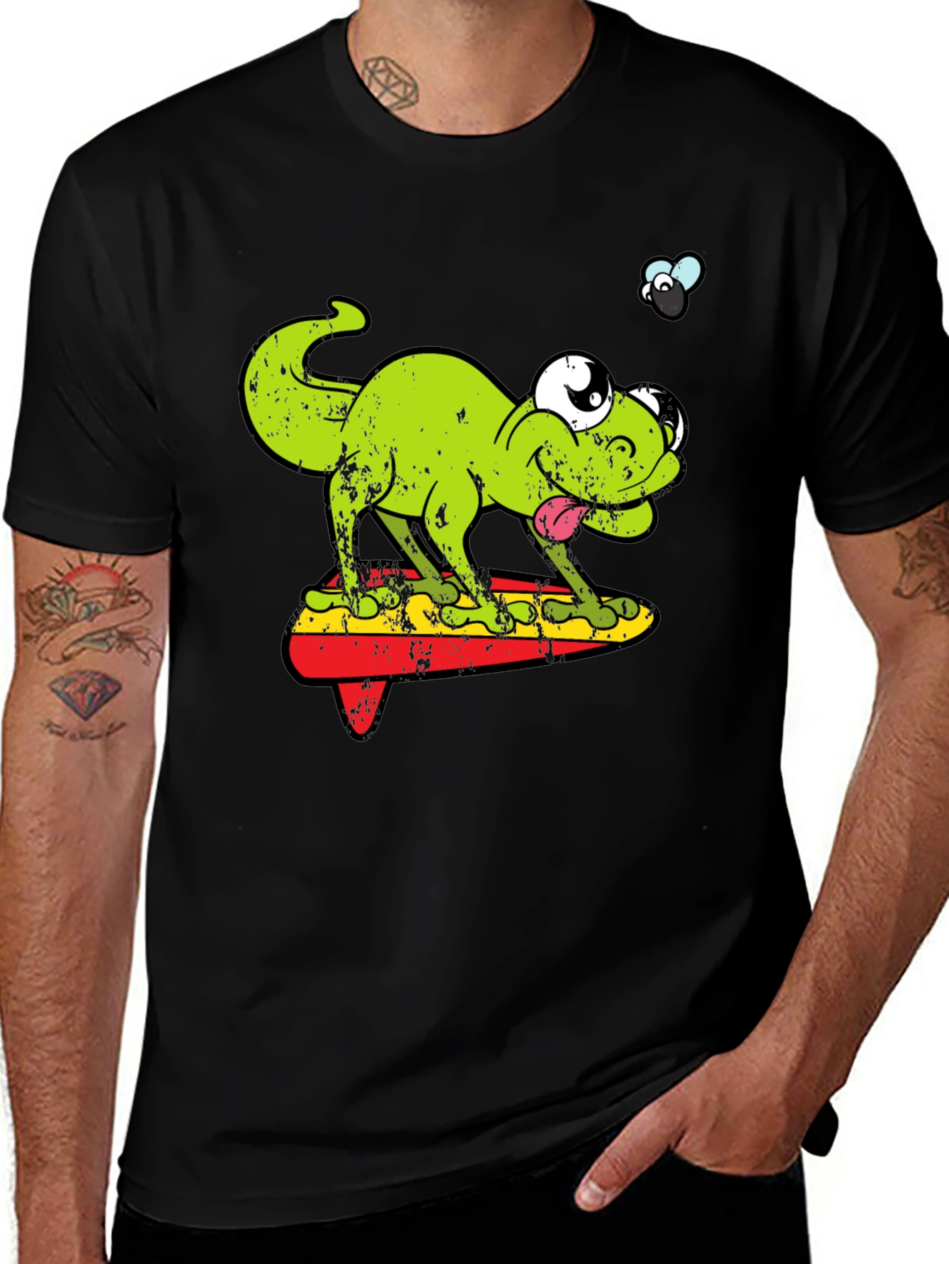 Variant 24 of Funny Retro Lizard Surfboard T-Shirt