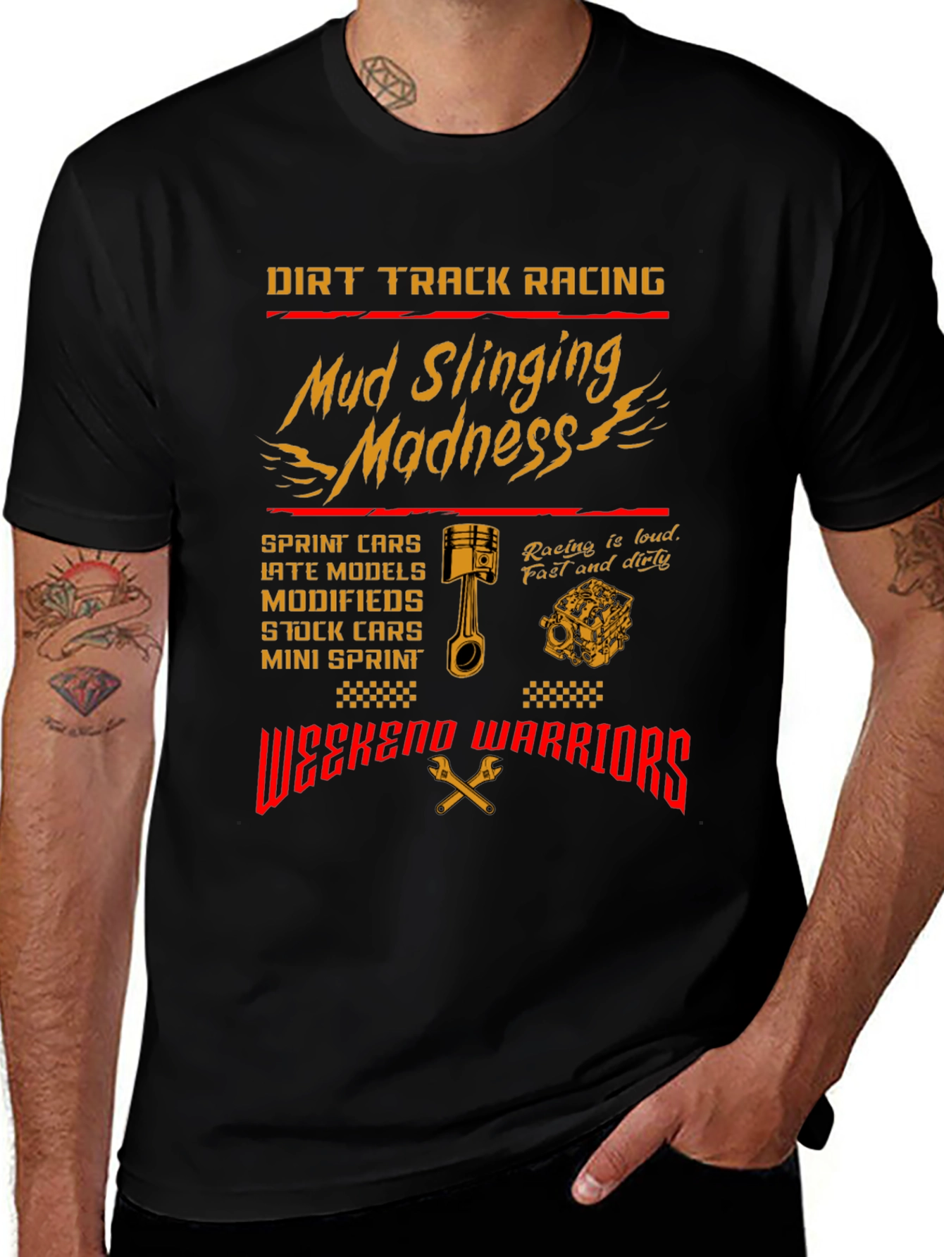 Dirt Track Racing T-Shirt: Mud Slinging Madness