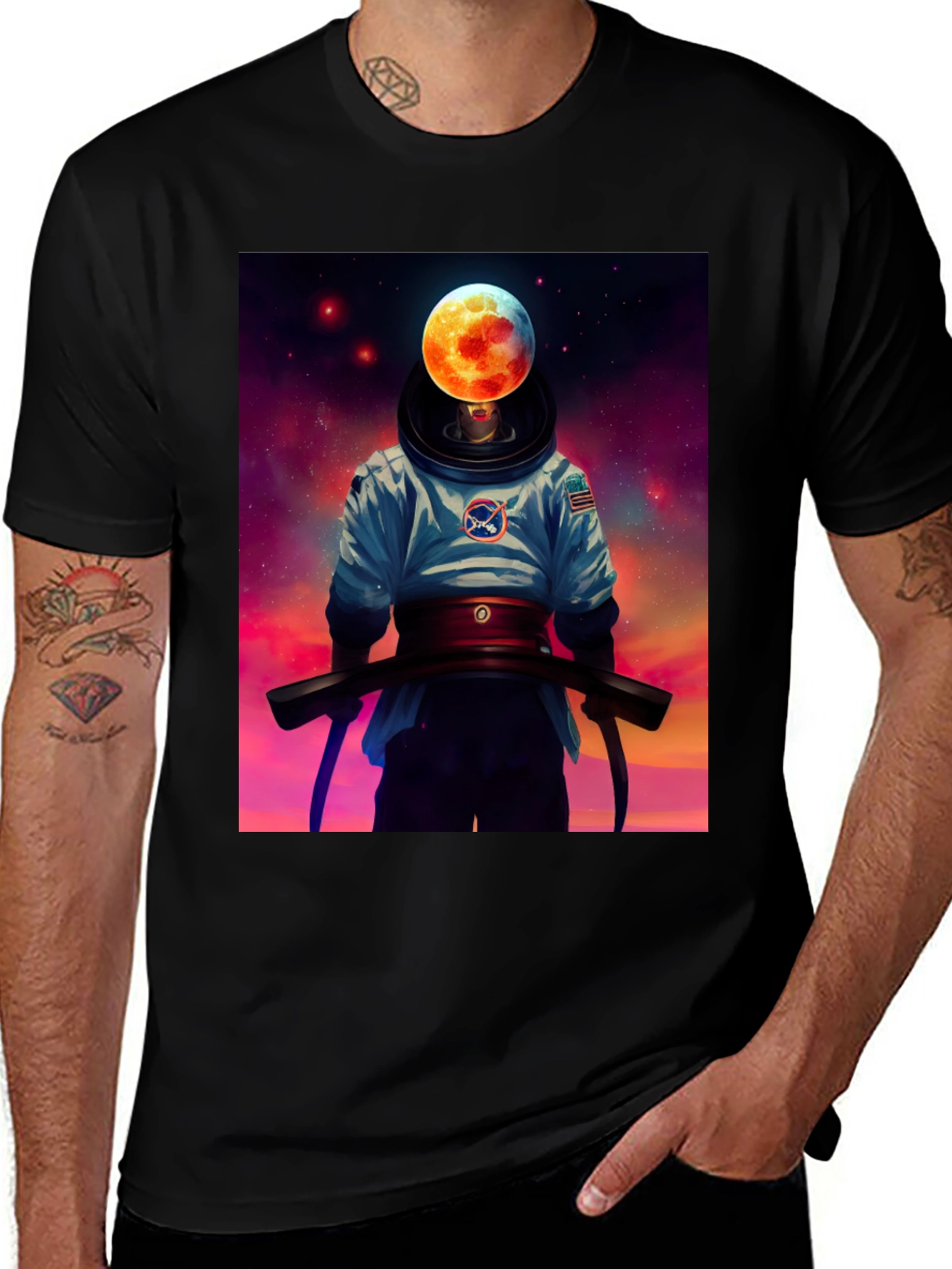 Variant 30 of Astronaut Moon Head T-Shirt