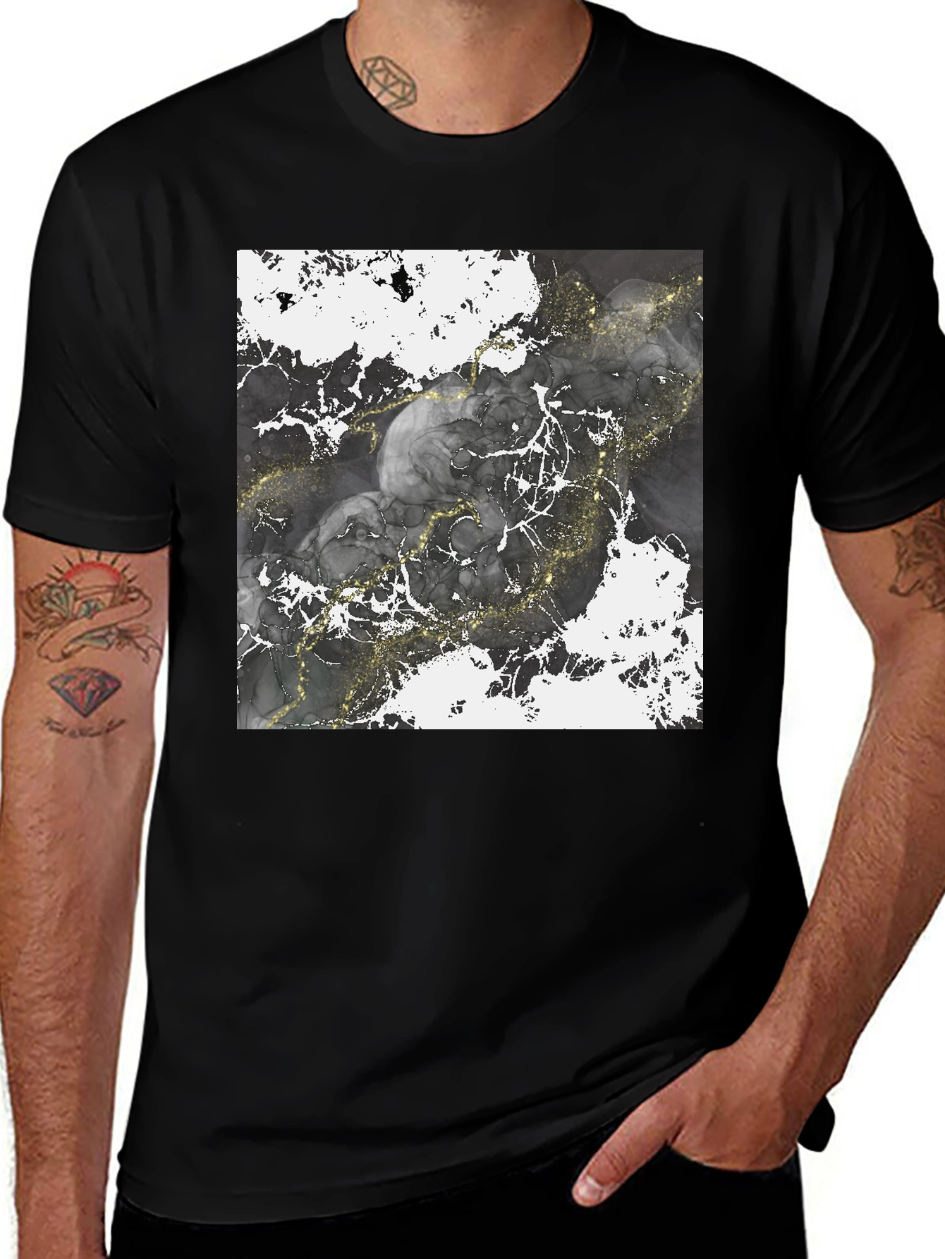 Variant 19 of Abstract Art Black T-Shirt