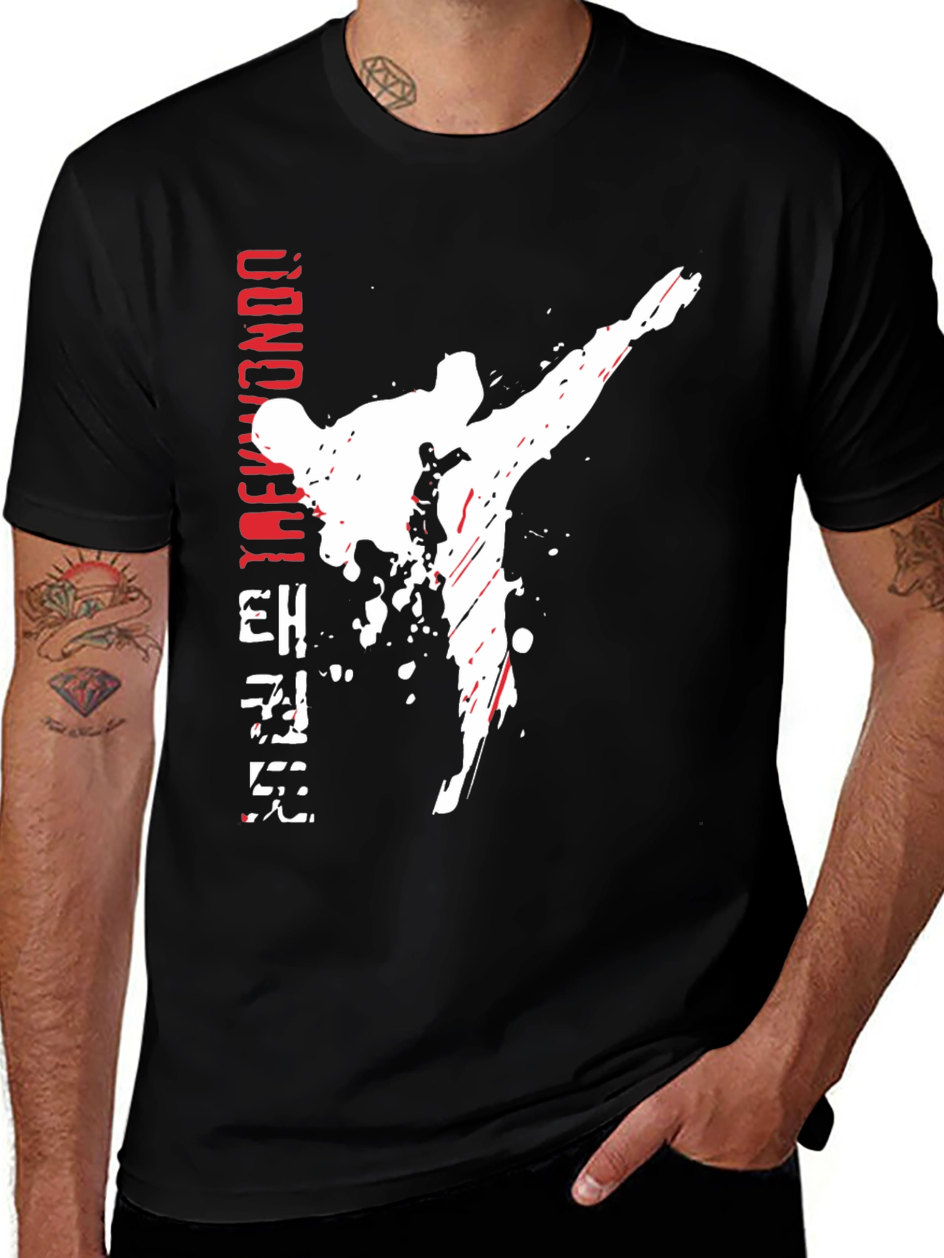 Variant 13 of Taekwondo Kick Graphic T-Shirt - Martial Arts