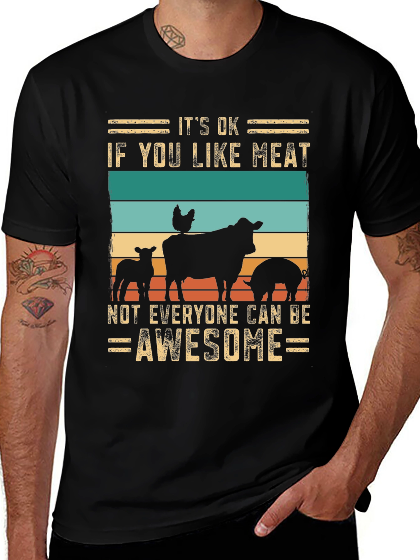 Variant 10 of It's Ok If You Like Meat Funny Animal Graphic Tee