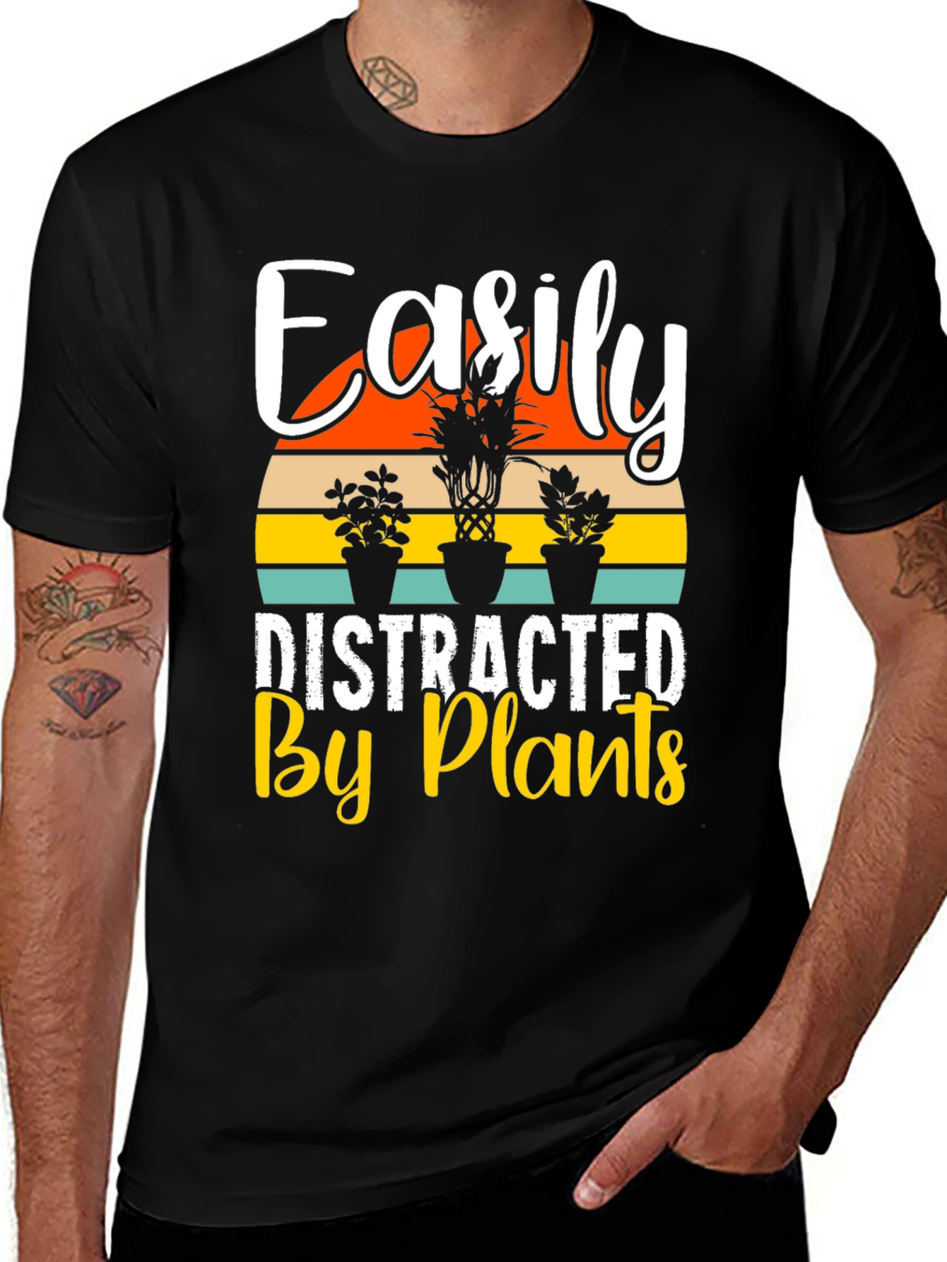 Variant 8 of Easily Distracted By Plants Graphic T-Shirt