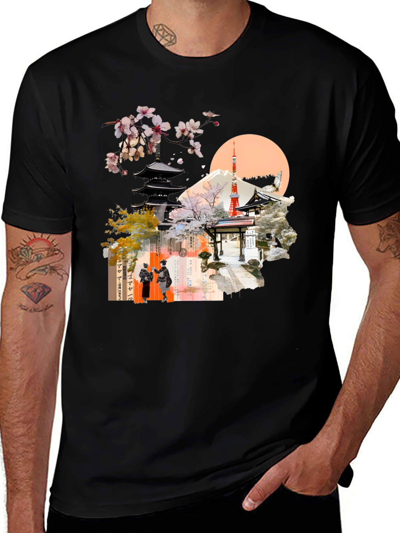 Variant 9 of Japanese Inspired Graphic Print Tee