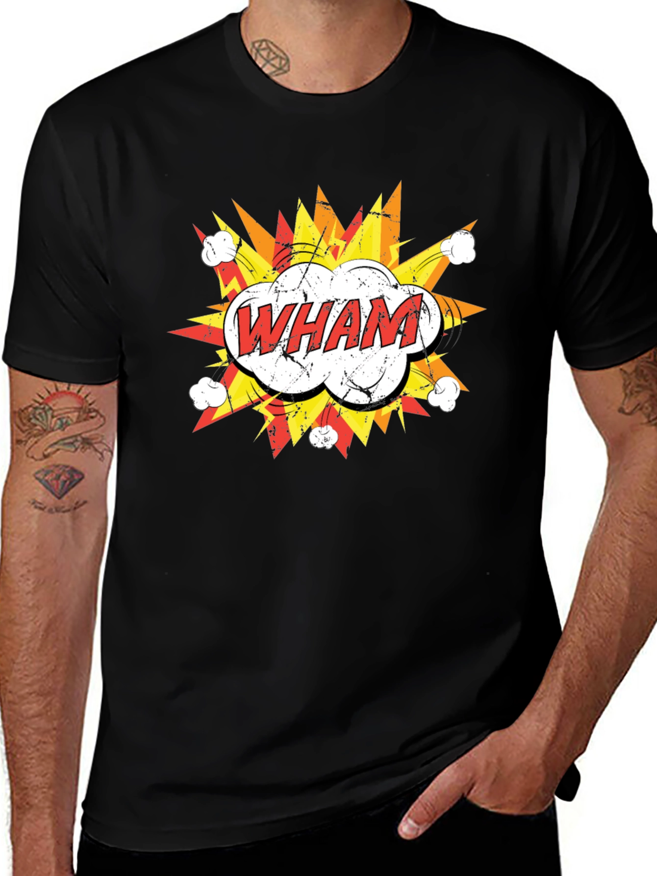 Variant 23 of Wham! Graphic Print Black T-Shirt