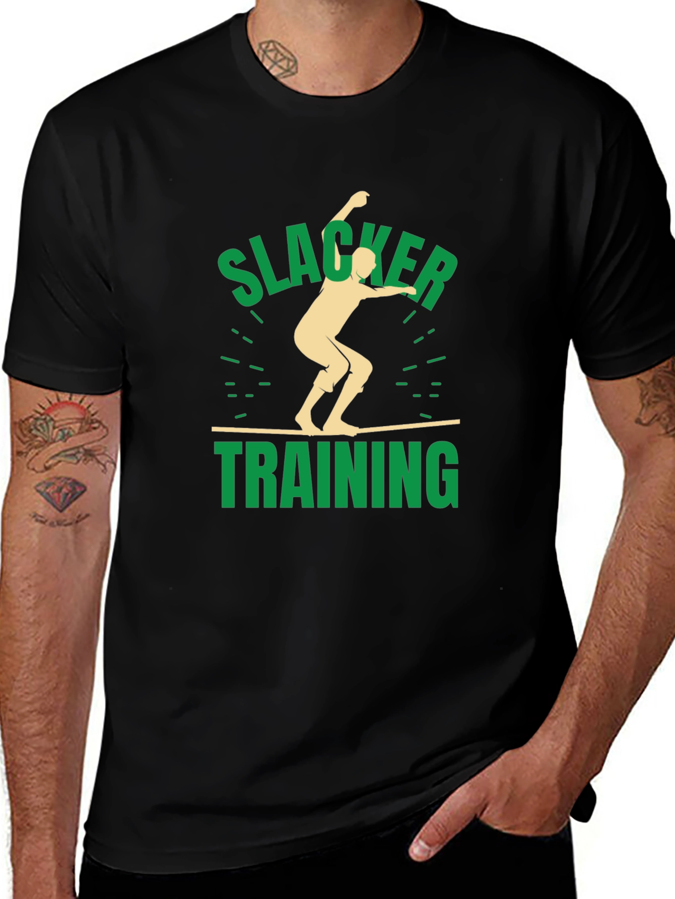 Variant 26 of Slacker Training Black Graphic T-Shirt