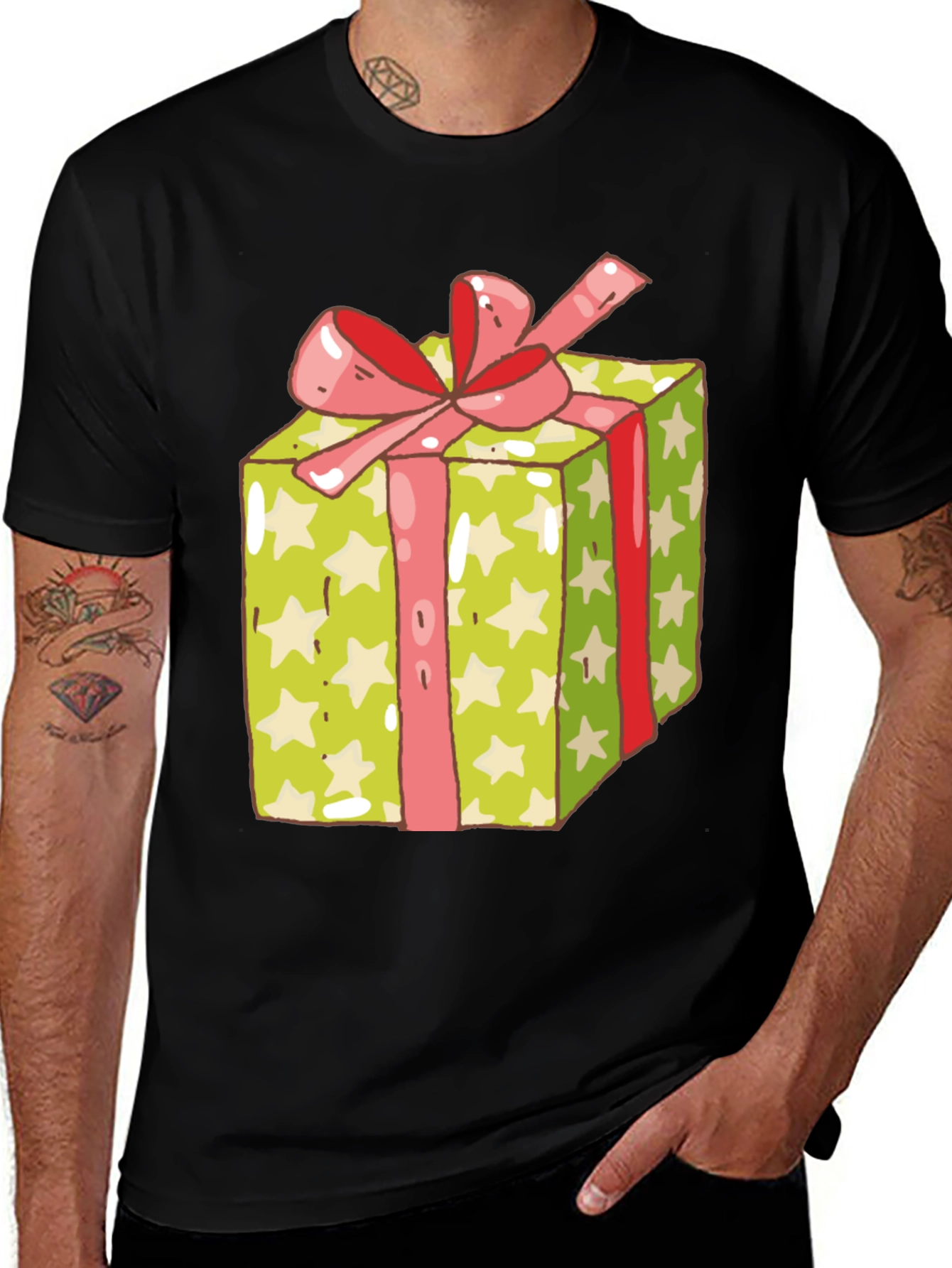 Variant 24 of Festive Holiday Gift Box T-Shirt