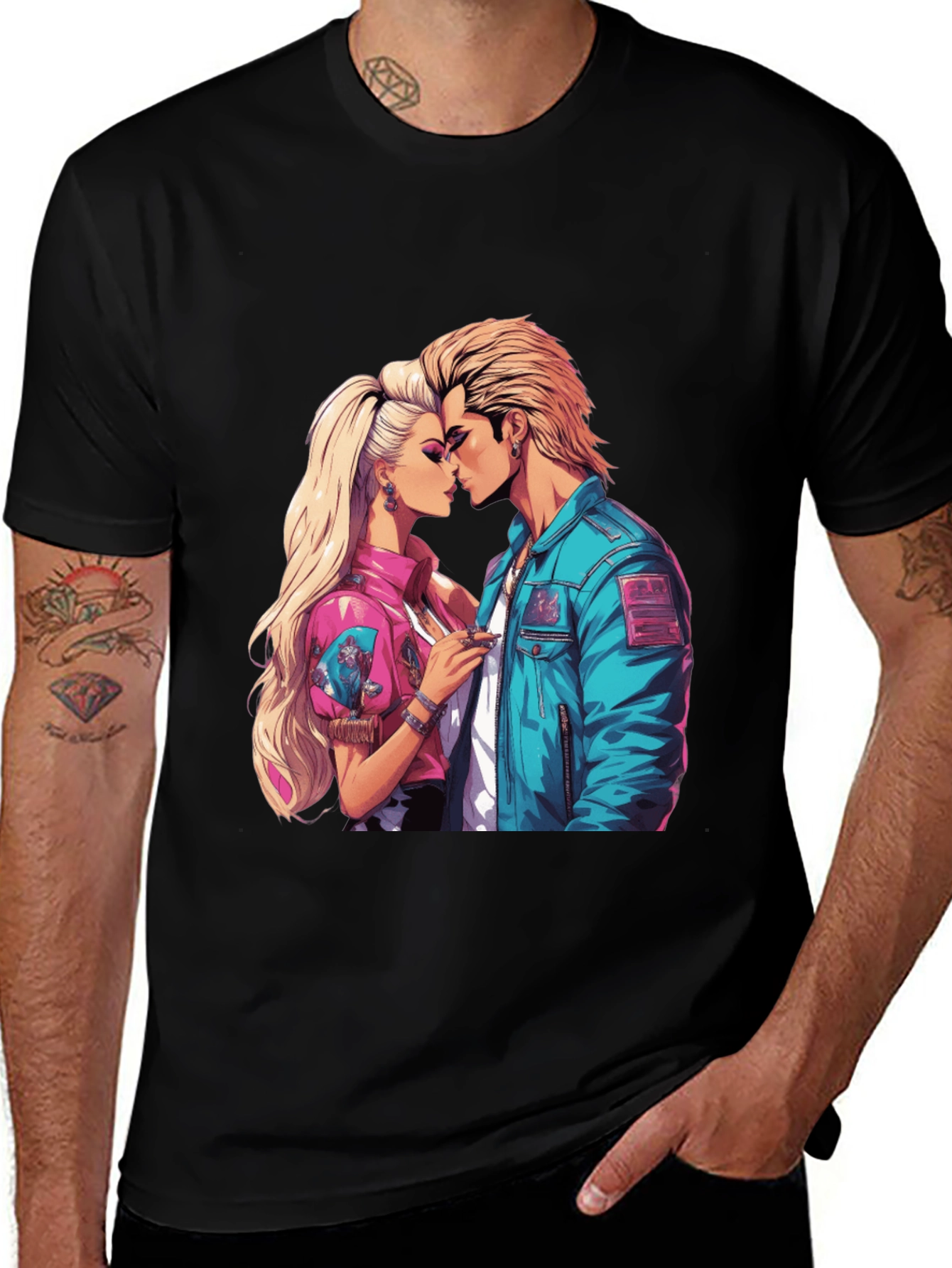 Variant 5 of 80's Romance Graphic Tee - Retro Style