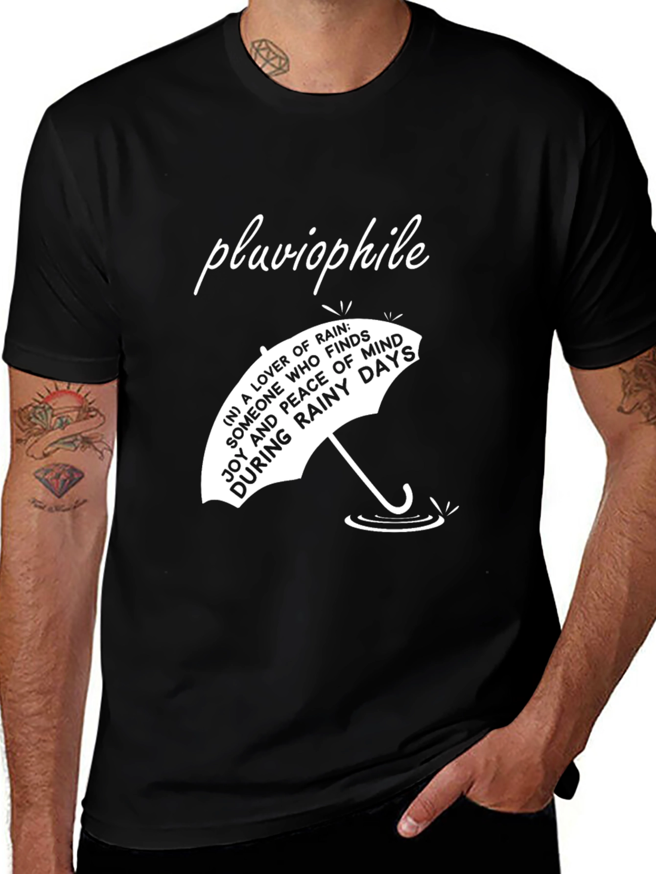Pluviophile T-Shirt - Rainy Day Lover Tee