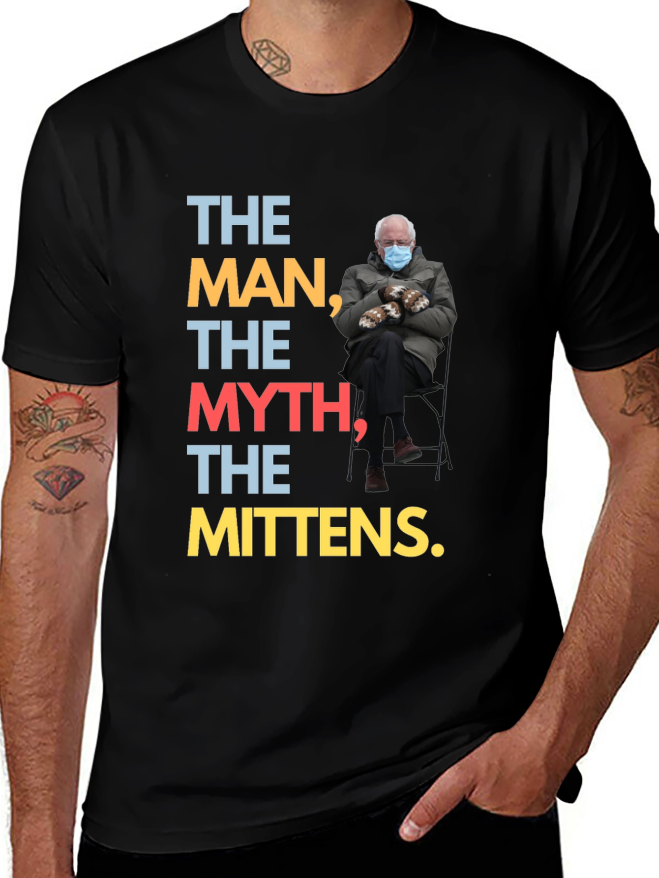 Variant 24 of The Man, Myth, Mittens Bernie T-Shirt