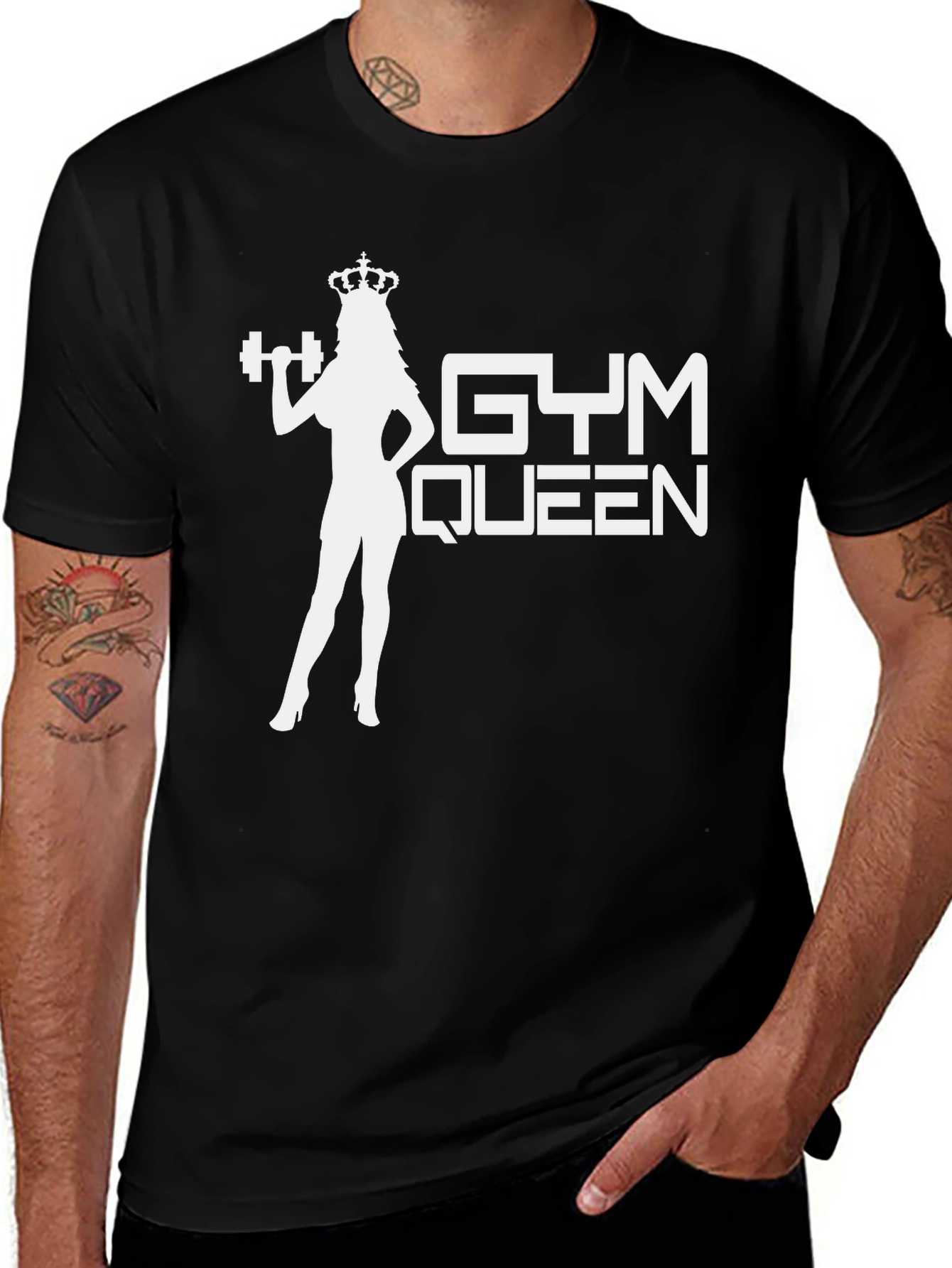 Variant 24 of Gym Queen Graphic Tee - Women's Fitness Shirt