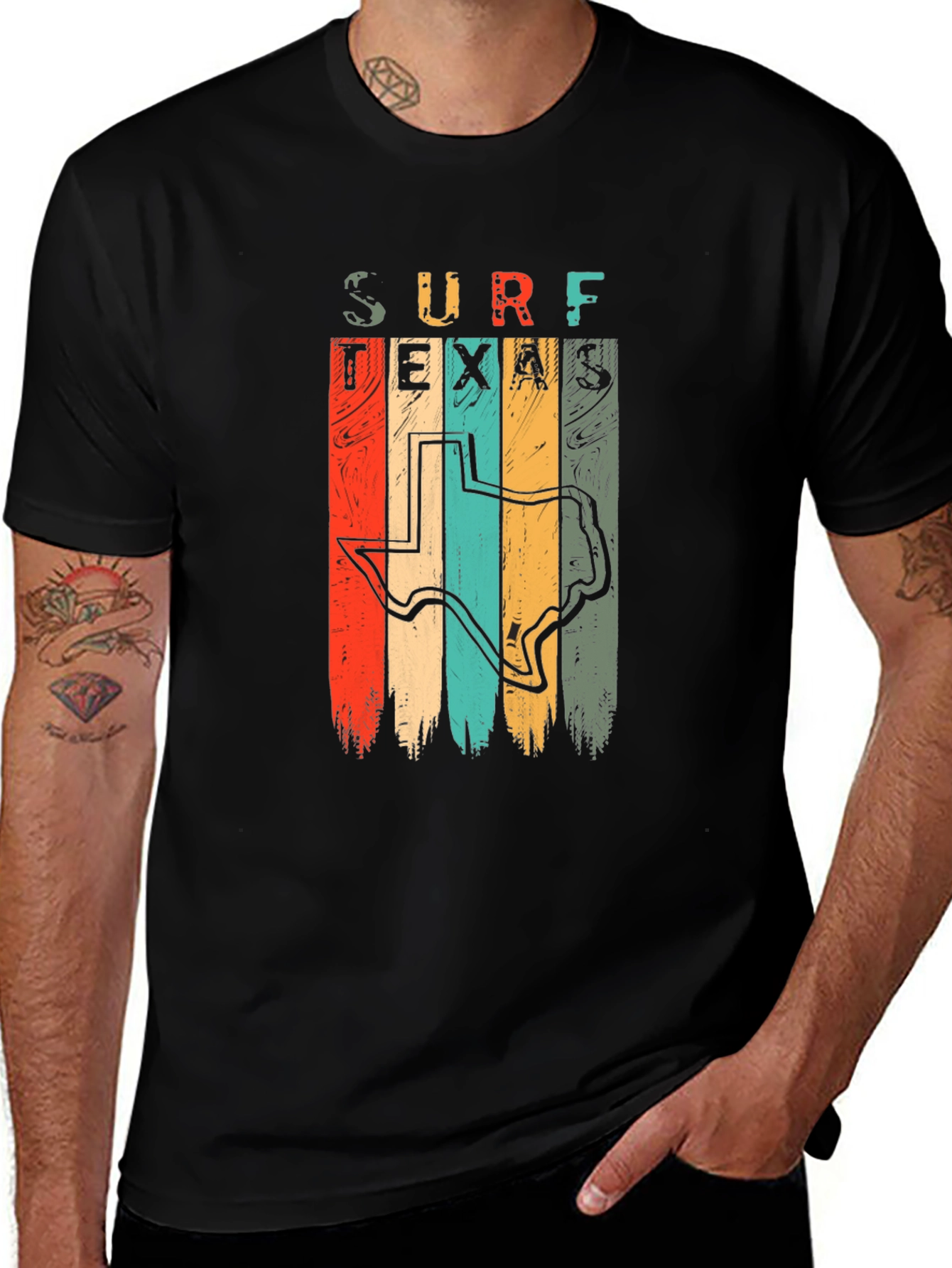 Variant 3 of Surf Texas Retro Graphic T-Shirt