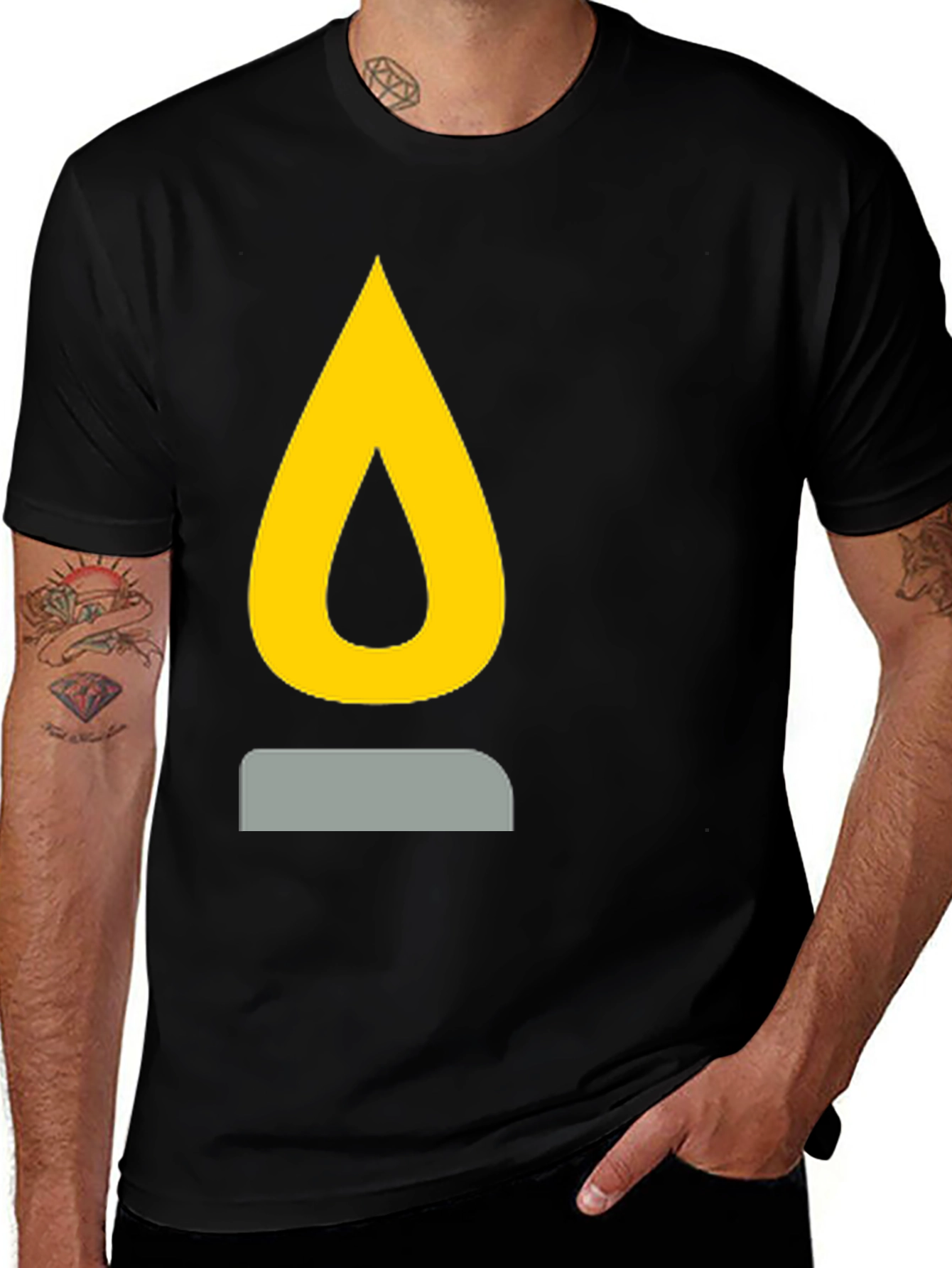 Variant 16 of Flame Graphic Black T-Shirt
