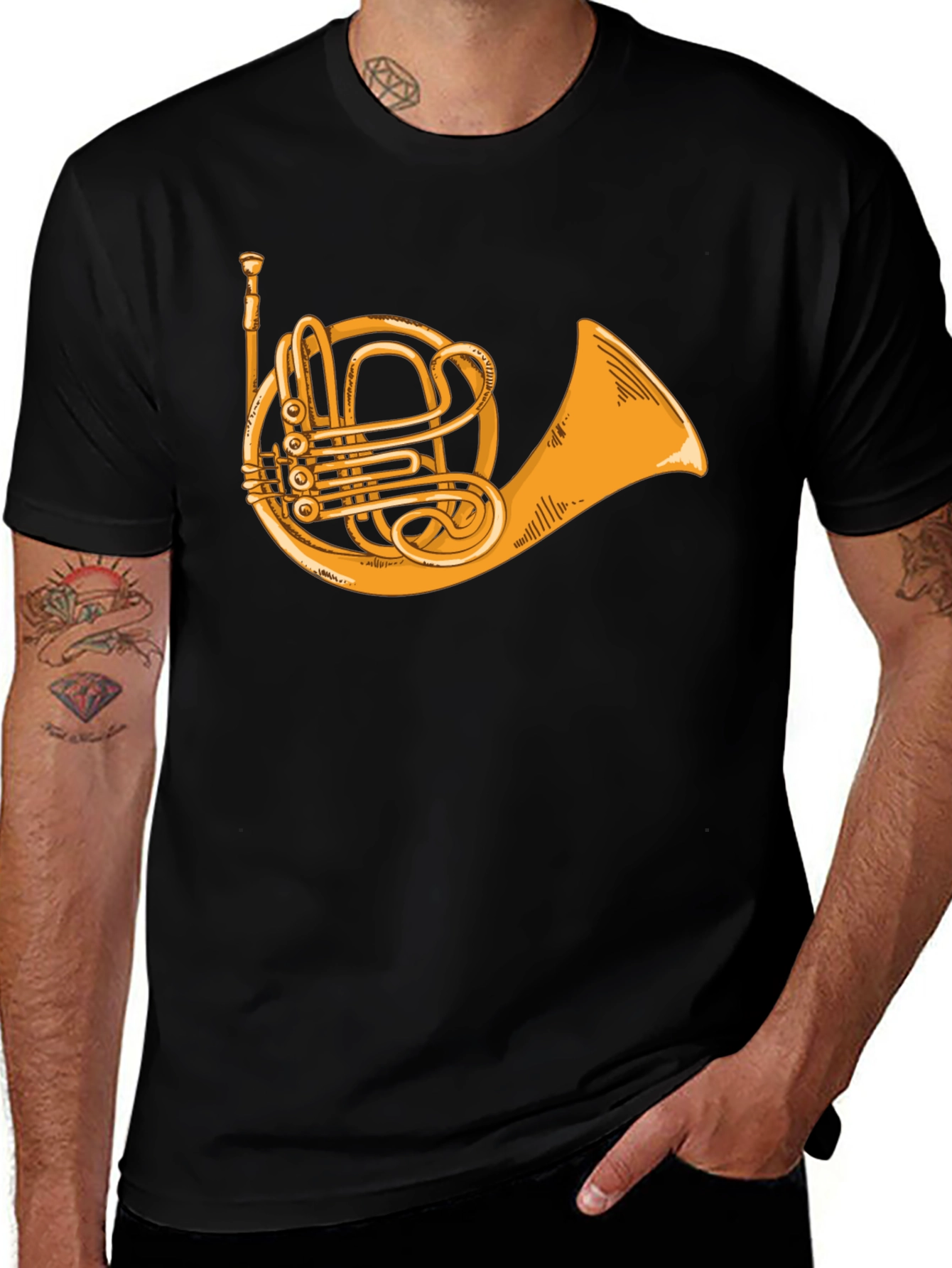 French Horn Graphic T-Shirt - Musician Apparel