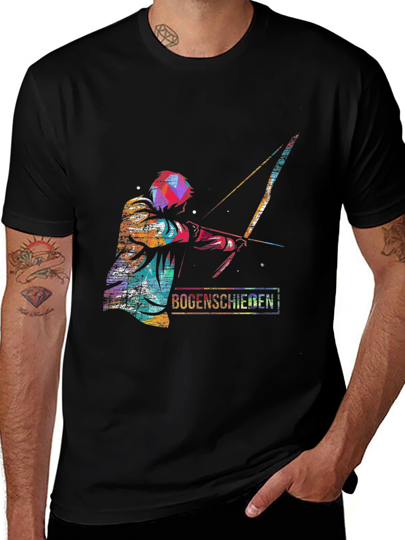 Variant 25 of Archery T-Shirt - Bow and Arrow Art Design