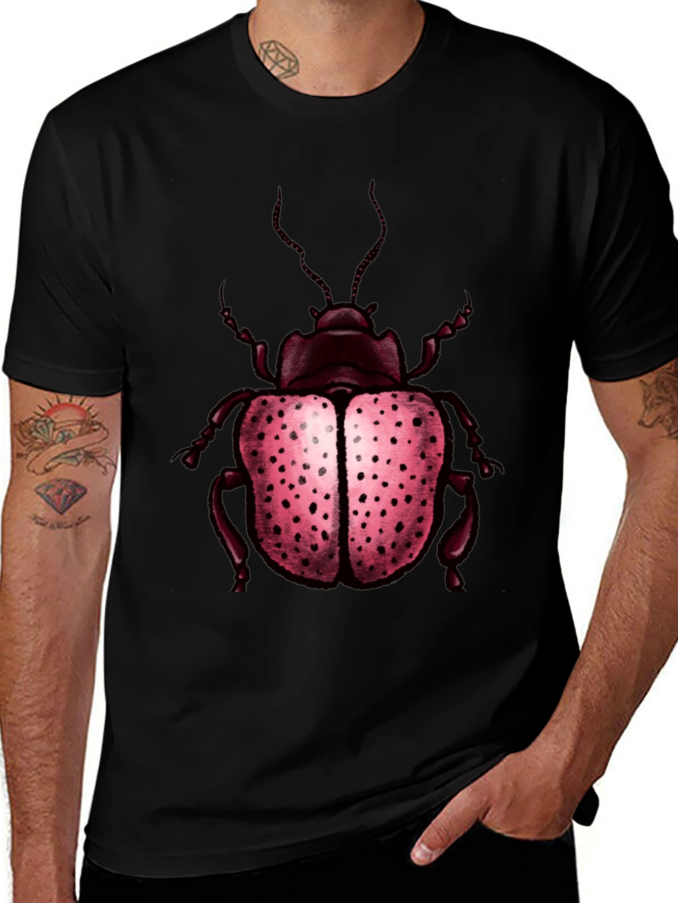 Beetle Graphic Tee - Black Casual Shirt