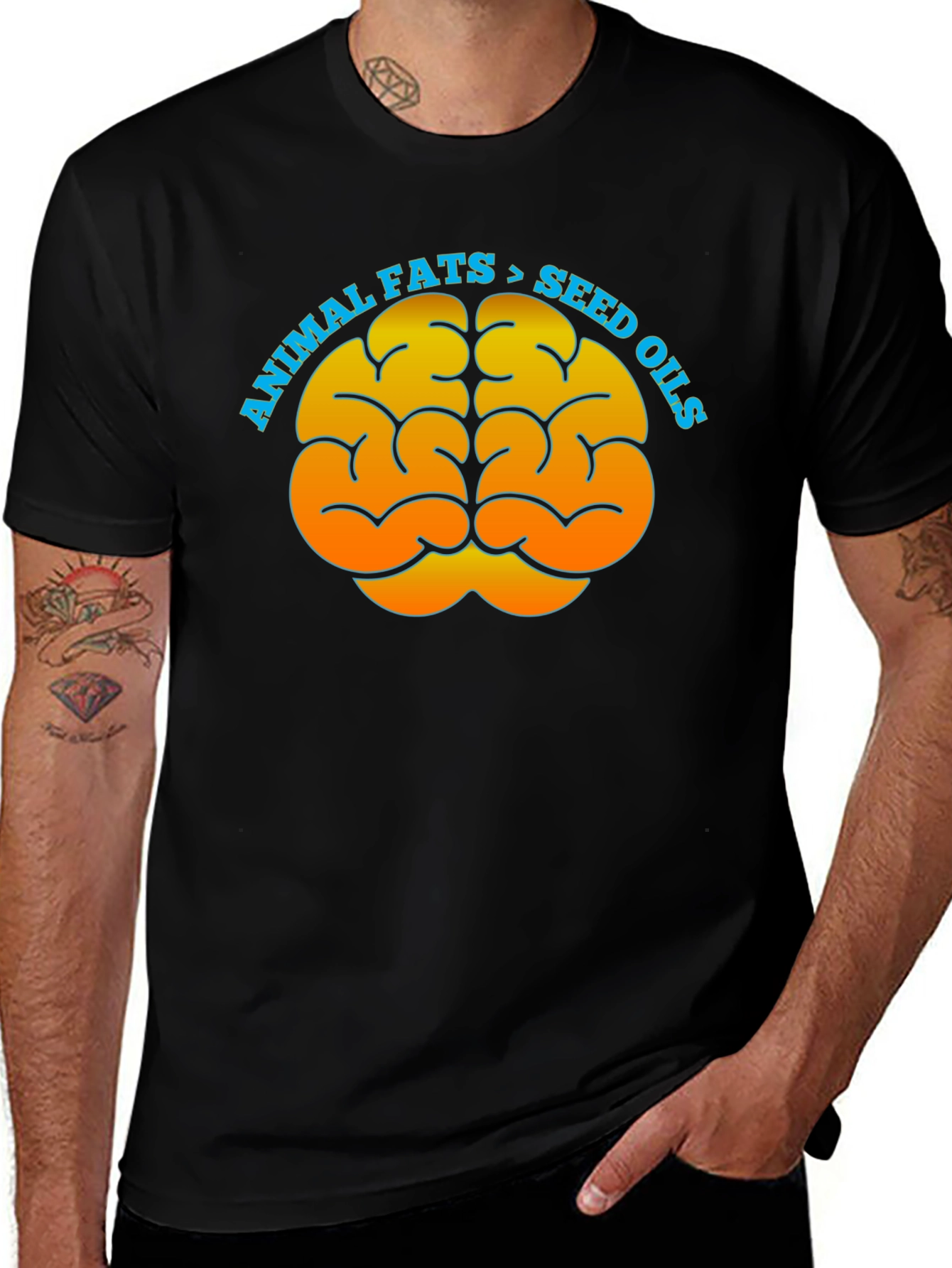 Variant 20 of Animal Fats Brain Graphic T-Shirt