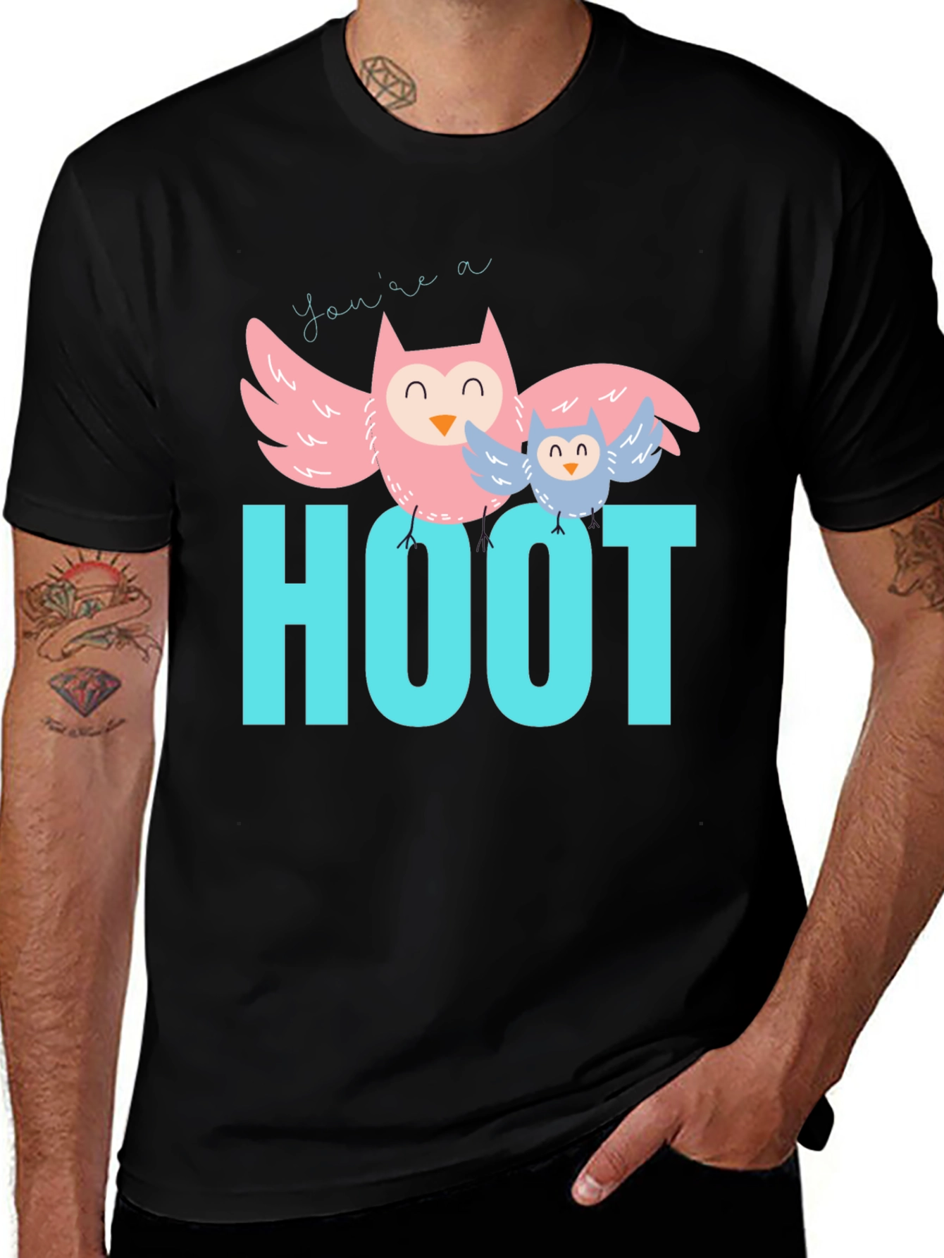 Variant 10 of You're a Hoot Graphic Tee - Owl Design