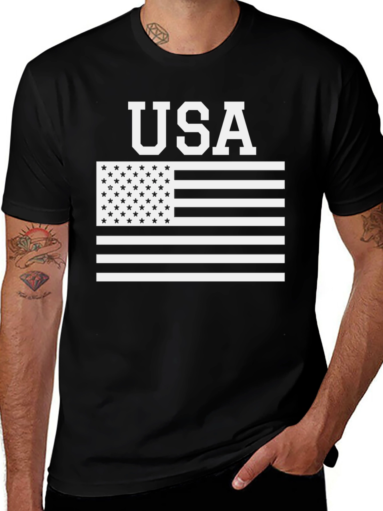 Variant 13 of USA Flag Graphic Print T-Shirt - Patriotic Pride