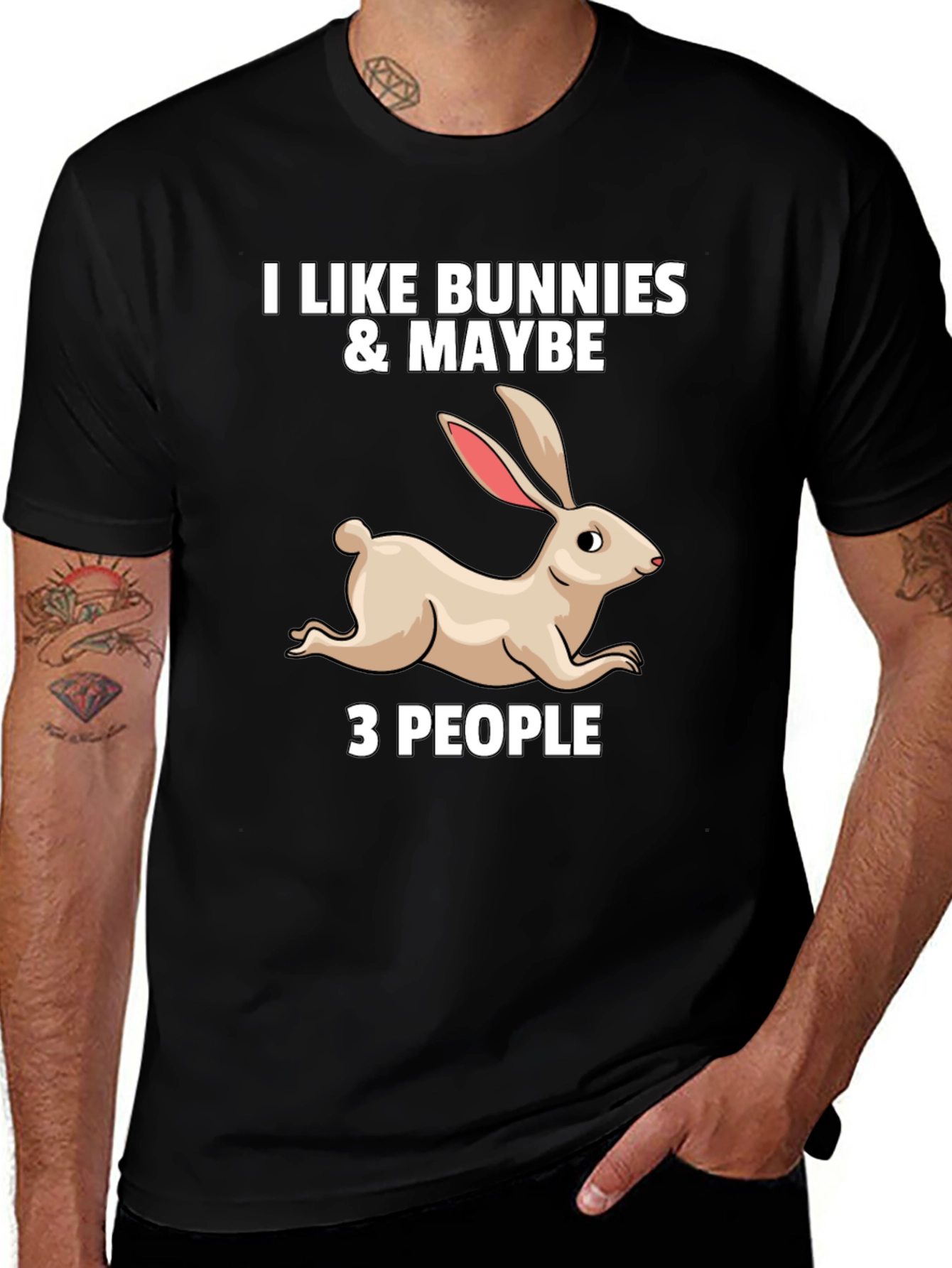 Variant 21 of I Like Bunnies & Maybe 3 People Graphic T-Shirt