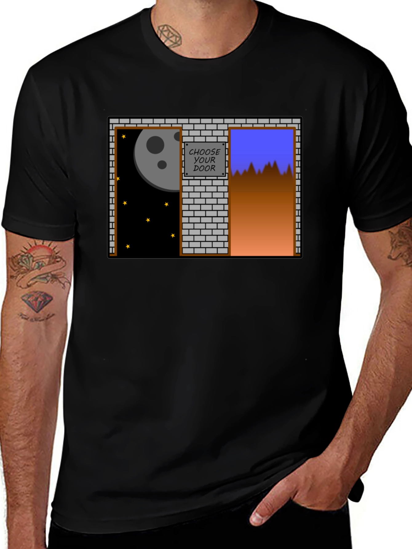 Variant 23 of Choose Your Door T-Shirt