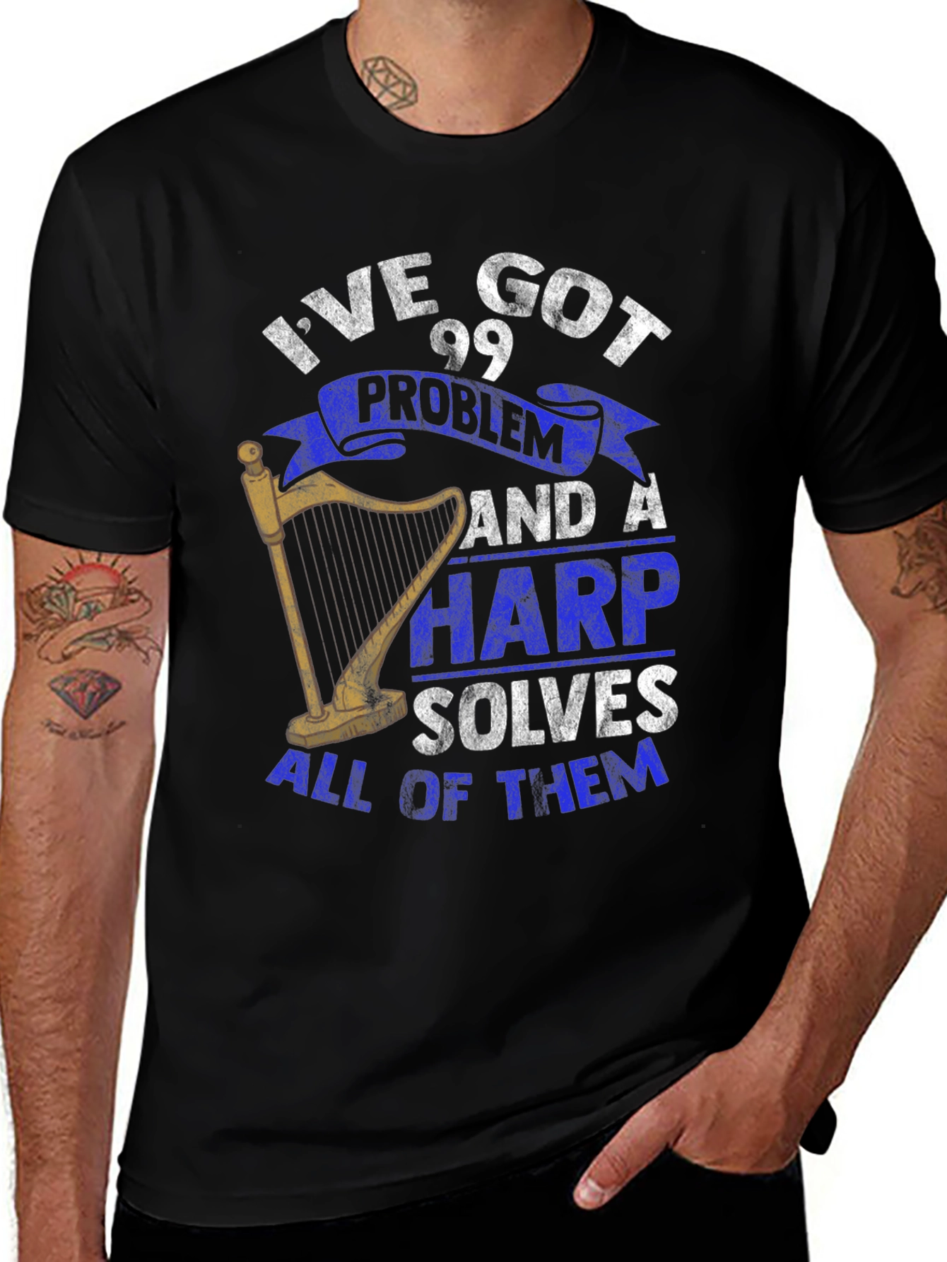 99 Problems Harp T-Shirt