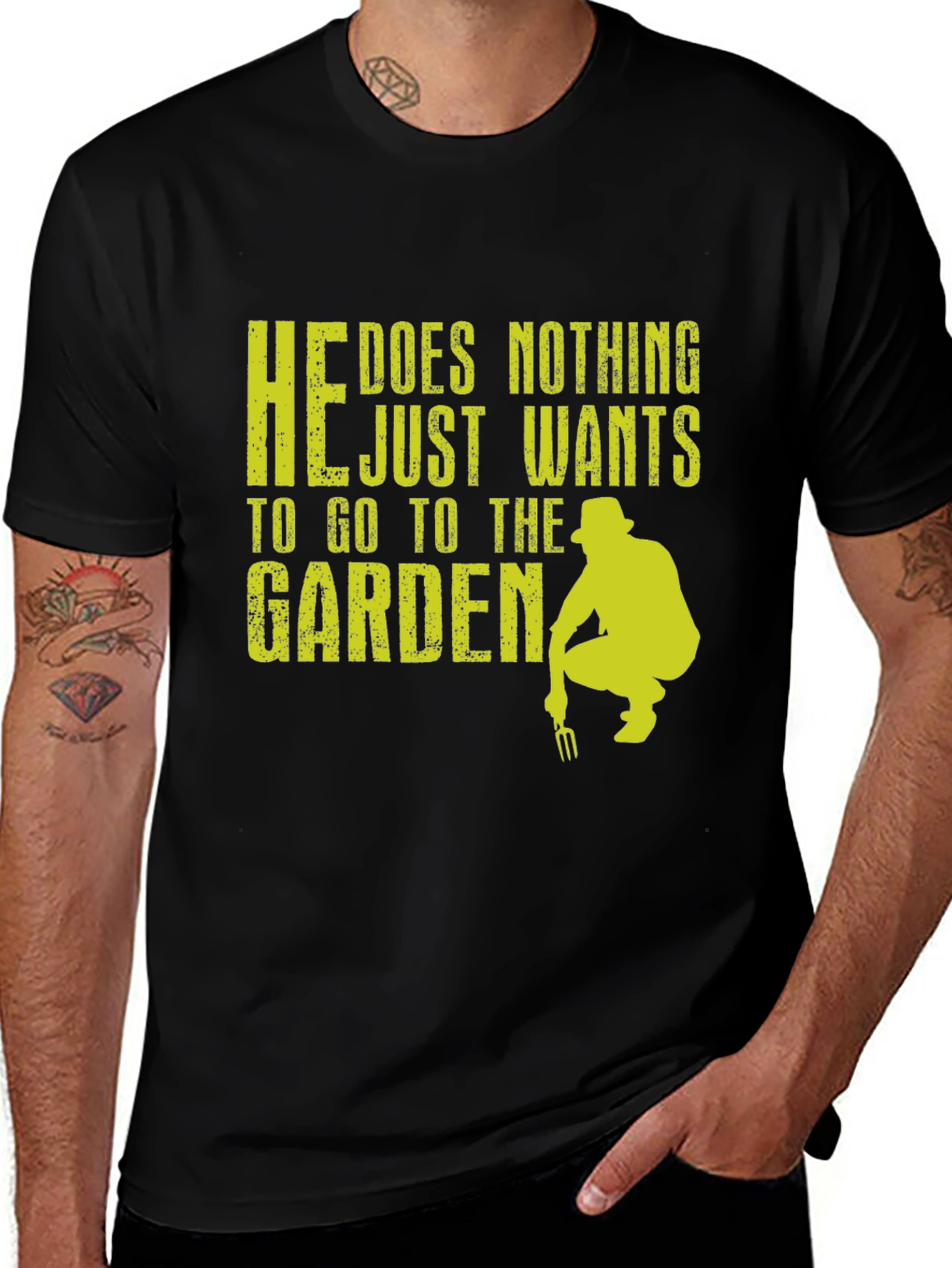Variant 5 of Gardener T-Shirt - He Does Nothing, Just Wants to Garden